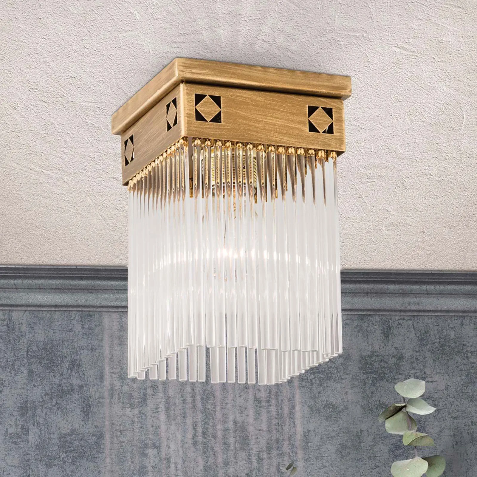 Viseća lampa ART QUATRO, 1 izvor svetla, antik bronza - 5