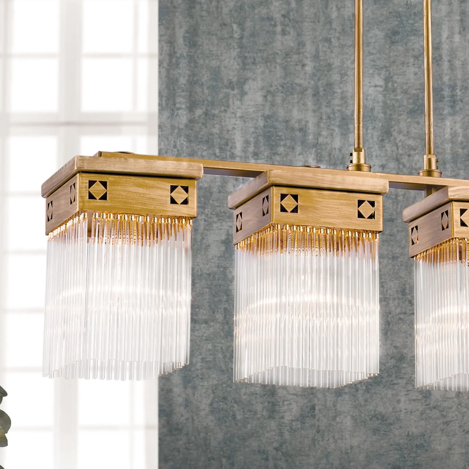 Viseća lampa ART QUATRO, 5 izvora svetla, antik bronza - 3