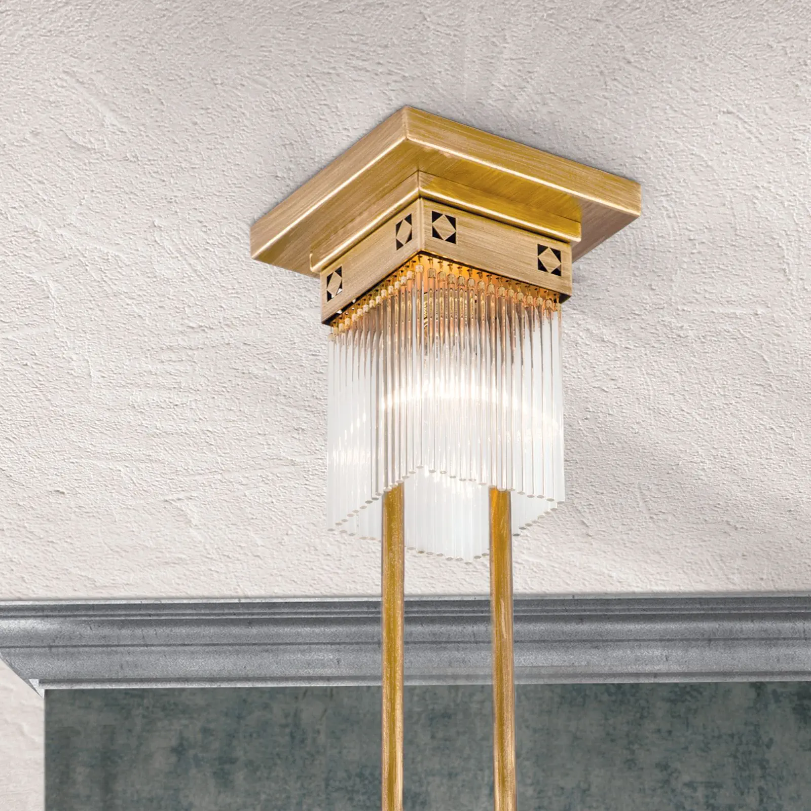 Viseća lampa ART QUATRO, 5 izvora svetla, antik bronza - 4