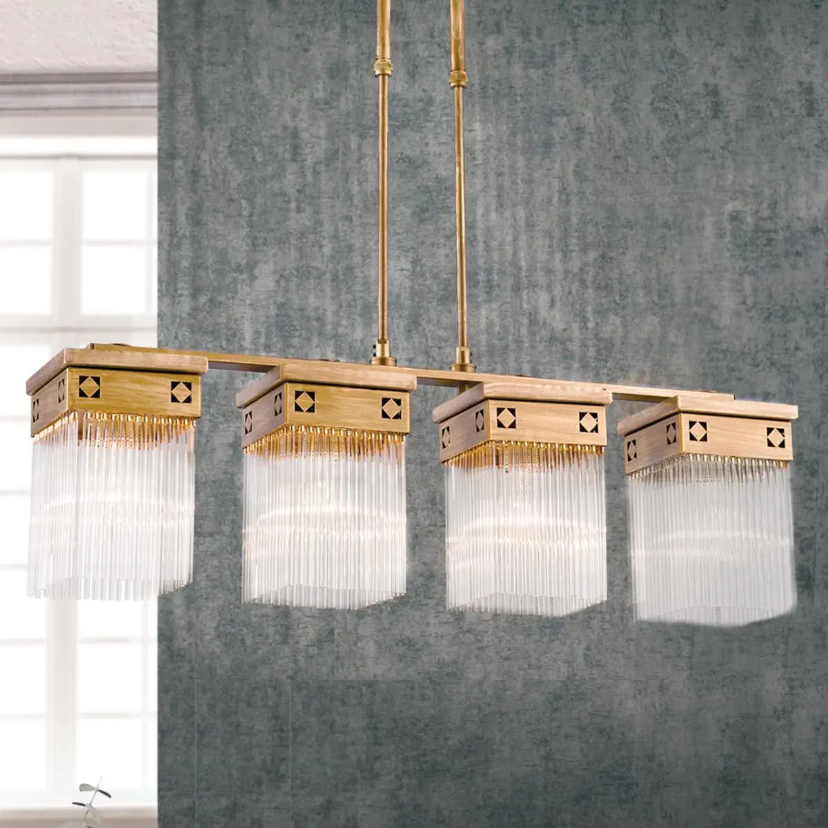 Viseća lampa ART QUATRO, 5 izvora svetla, antik bronza - 5