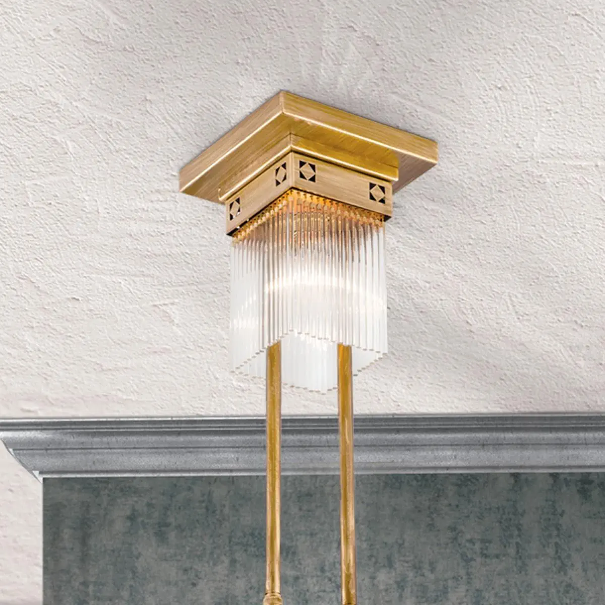 Viseća lampa ART QUATRO, 5 izvora svetla, antik bronza - 8