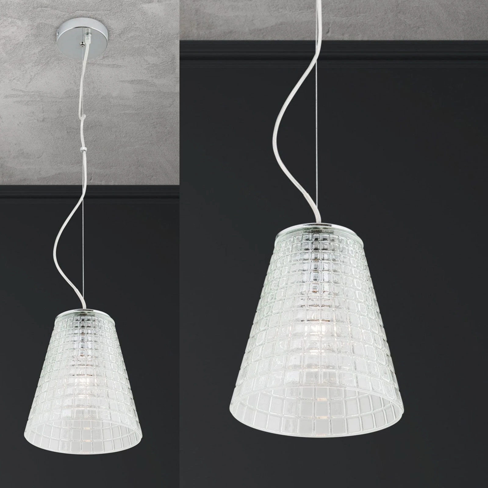 Viseća lampa DINO, providna