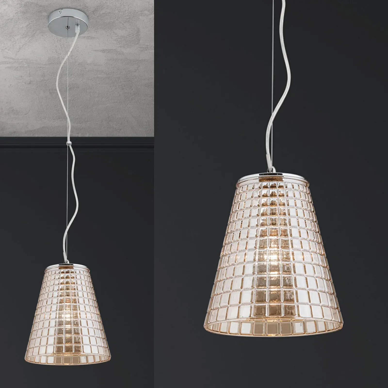 Viseća lampa DINO, ćilibar - 4