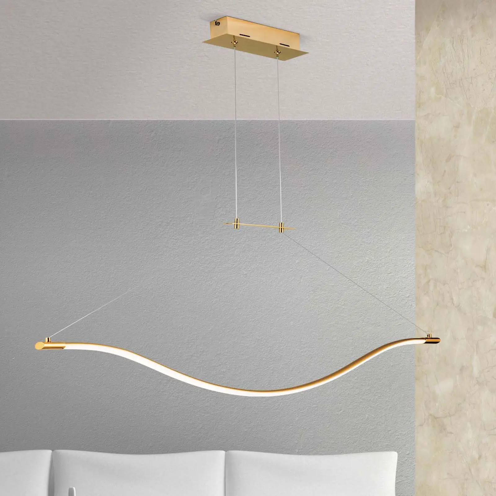 LED viseća lampa DONNA, zlatna - 1