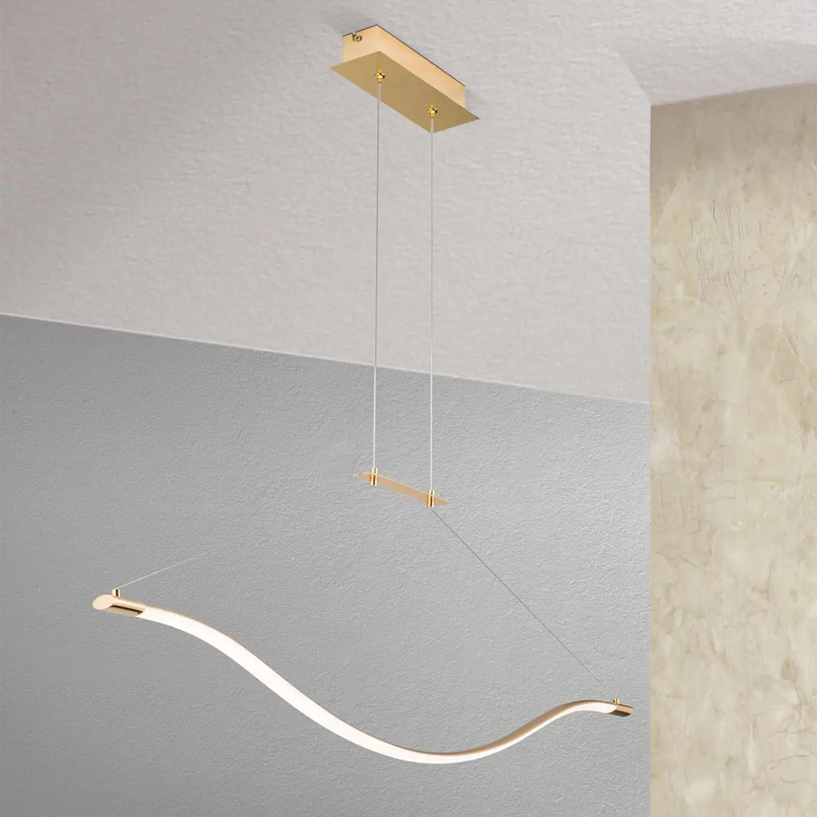 LED viseća lampa DONNA, zlatna - 2