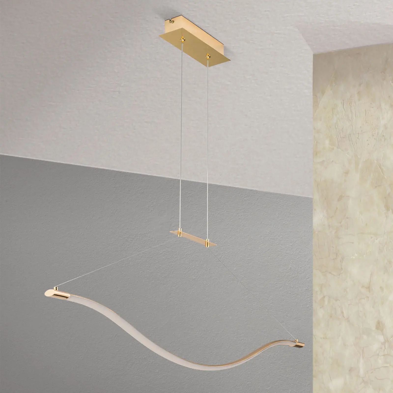 LED viseća lampa DONNA, zlatna - 3