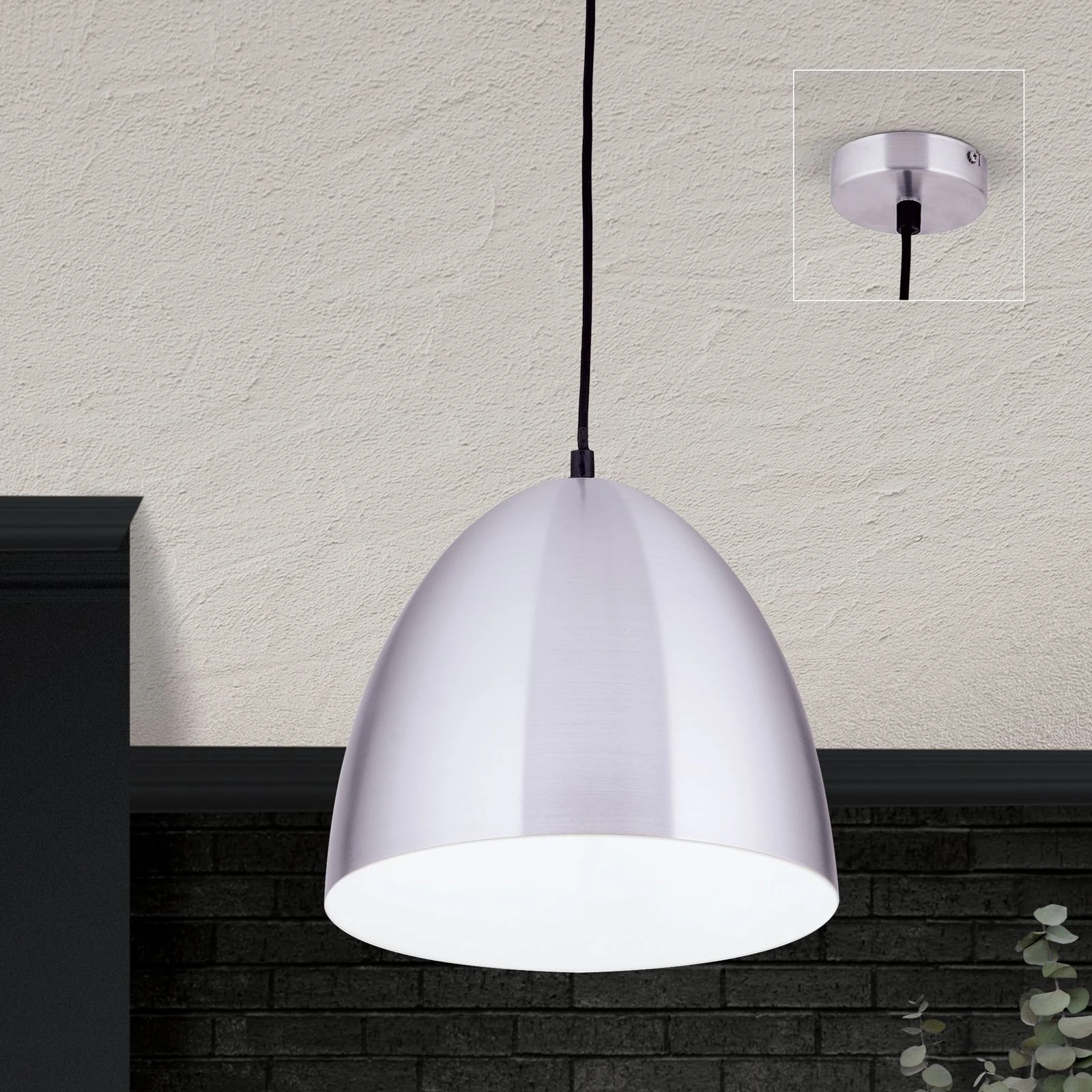 Viseća lampa LOFT, mat aluminijum, Ø 30 cm - 2