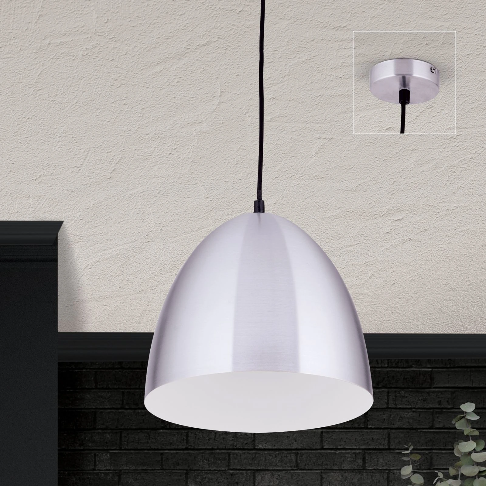 Viseća lampa LOFT, mat aluminijum, Ø 30 cm - 3