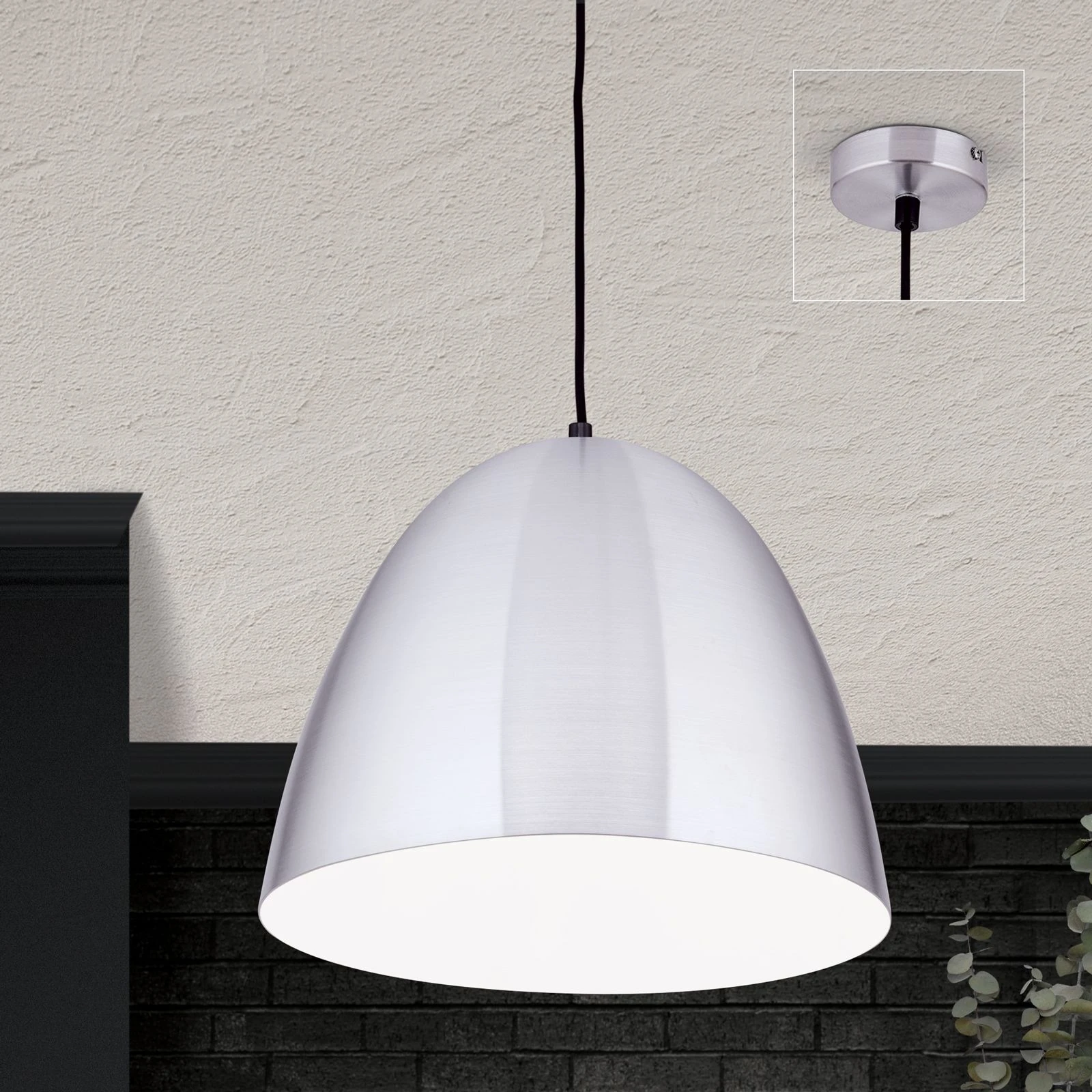 Viseća lampa LOFT, mat aluminijum, Ø 40 cm - 2