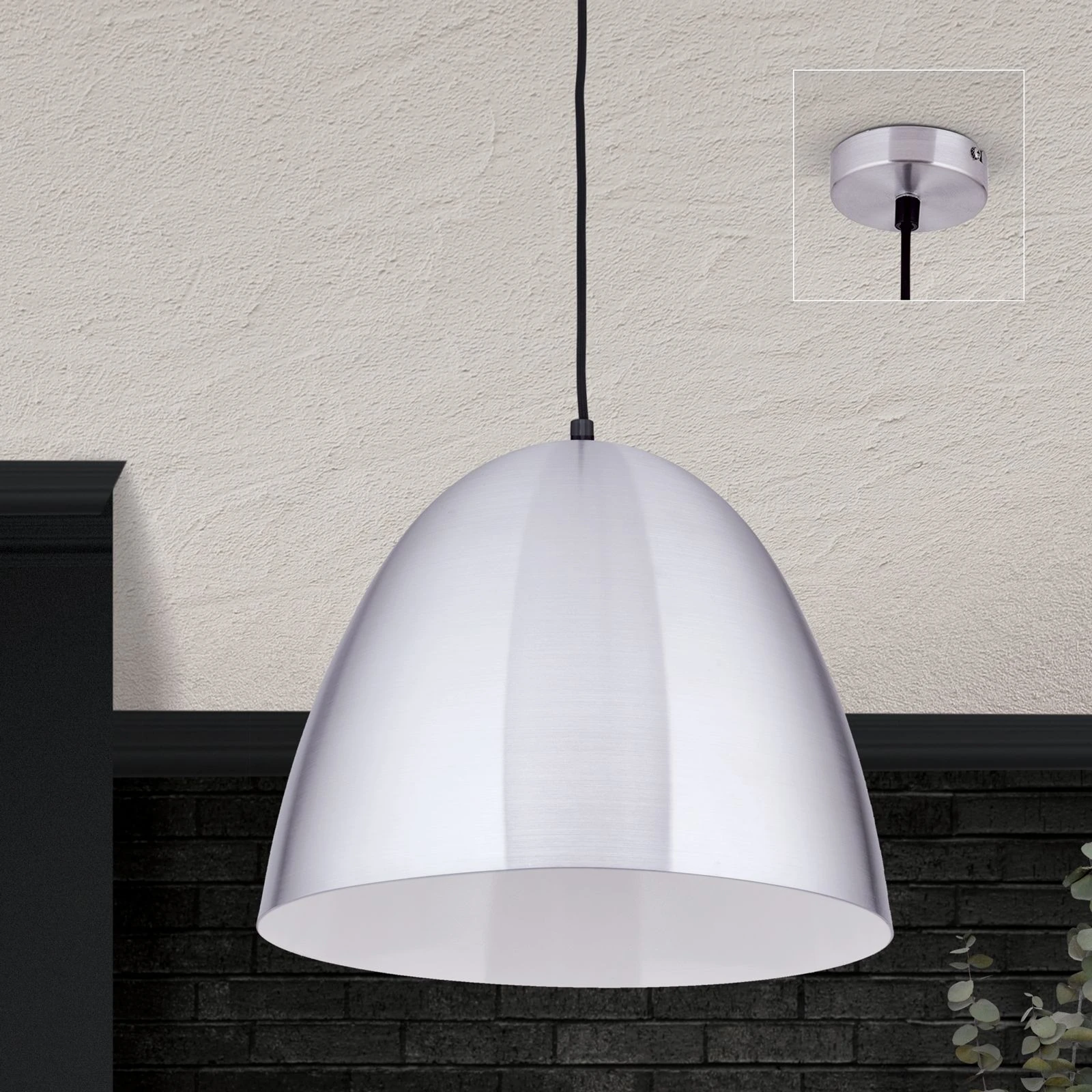 Viseća lampa LOFT, mat aluminijum, Ø 40 cm - 3
