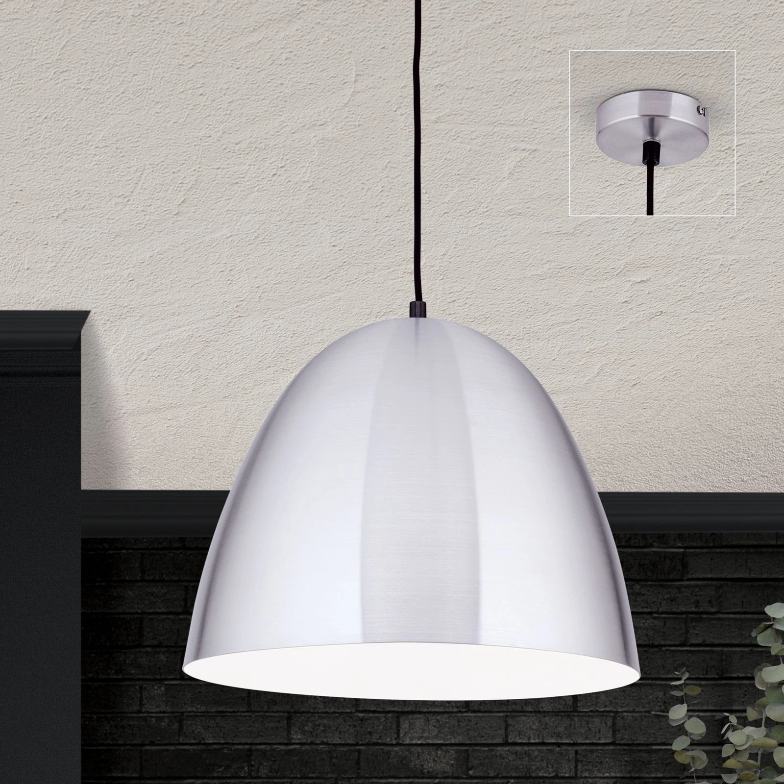 Viseća lampa LOFT, mat aluminijum, Ø 40 cm - 7