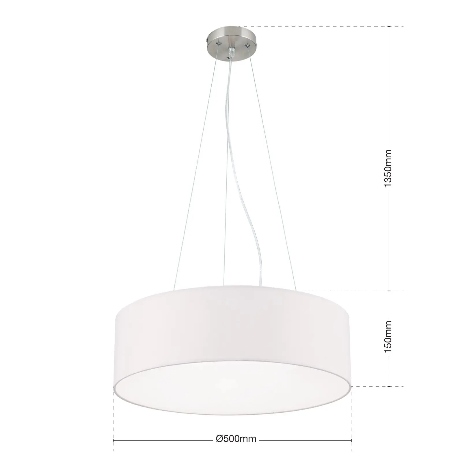 Viseća lampa UFO, bela - 7