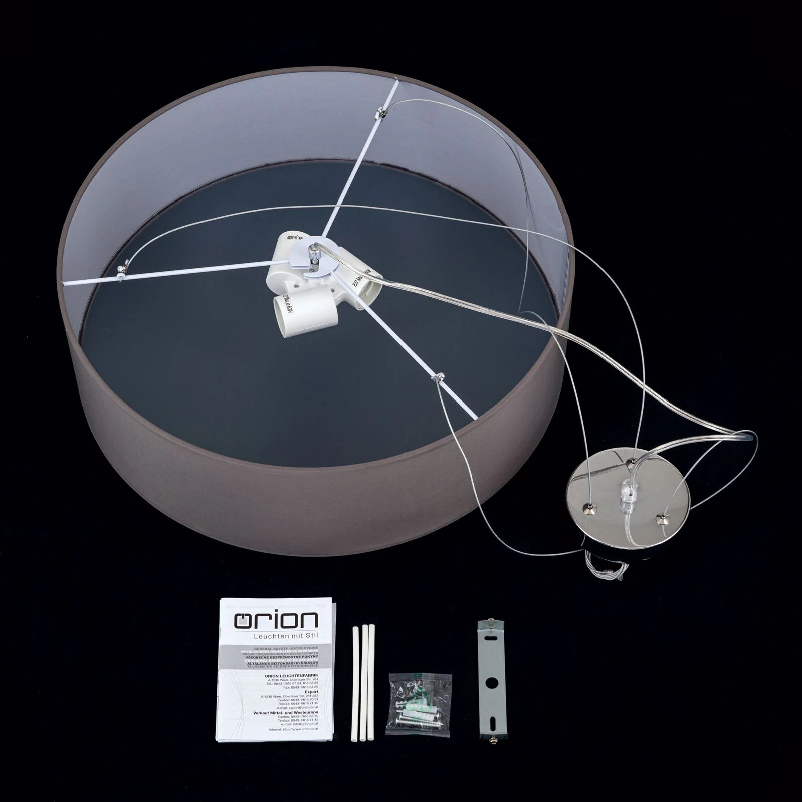 Viseća lampa UFO, siva - 8