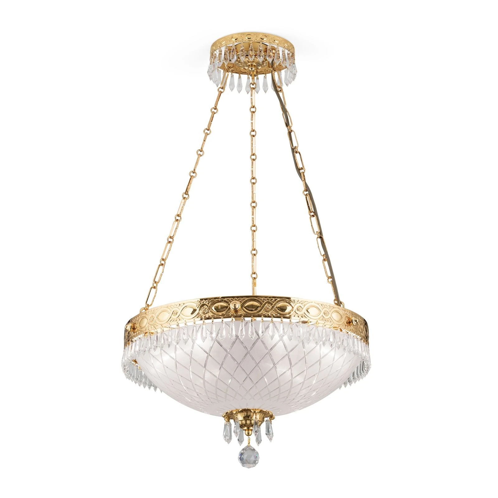 Viseća lampa EMPIRE CRYSTAL, 6 izvora svetla, 24-karatno pozlaćeno - 4