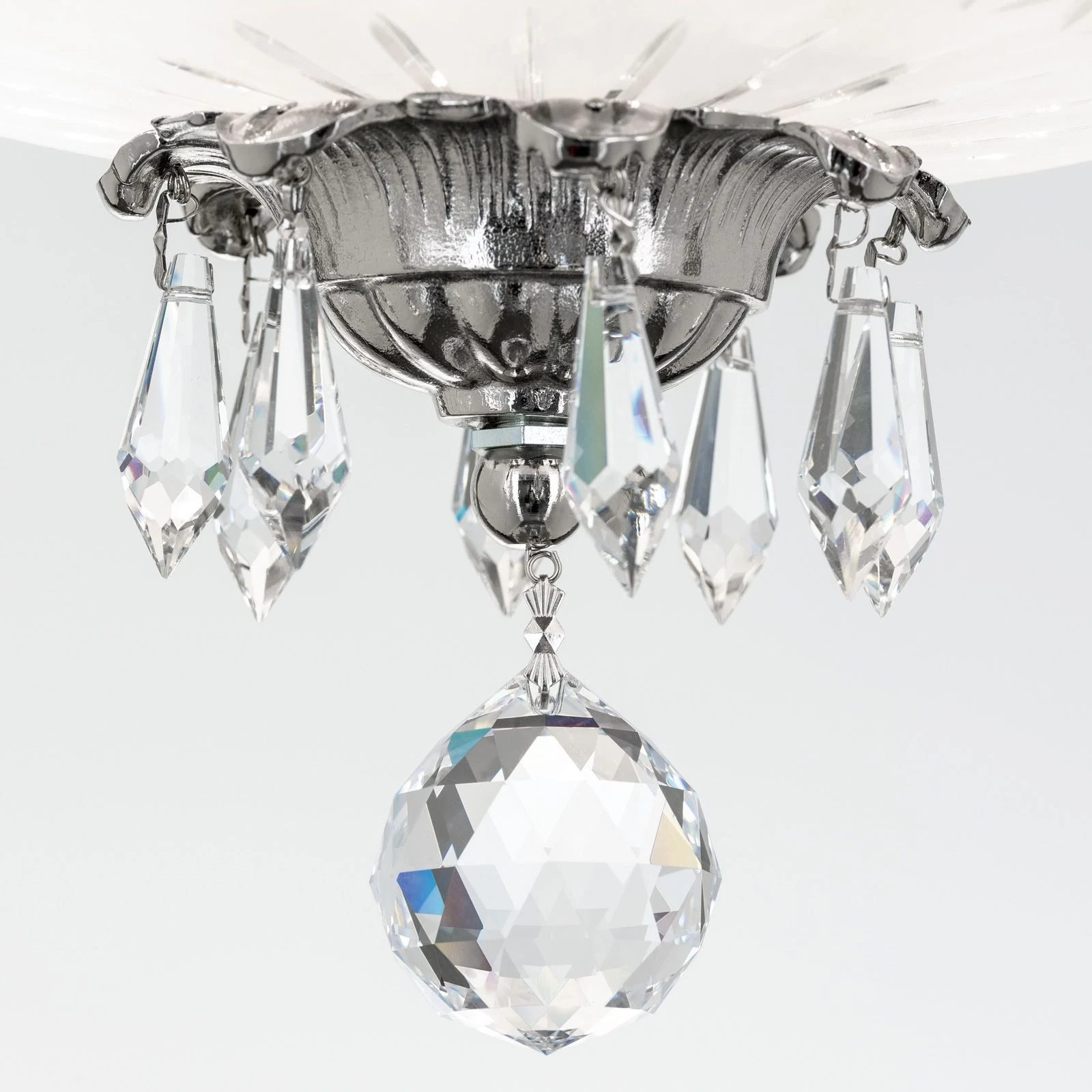 Viseća lampa EMPIRE CRYSTAL, 6 izvora svetla, antik srebro - 3