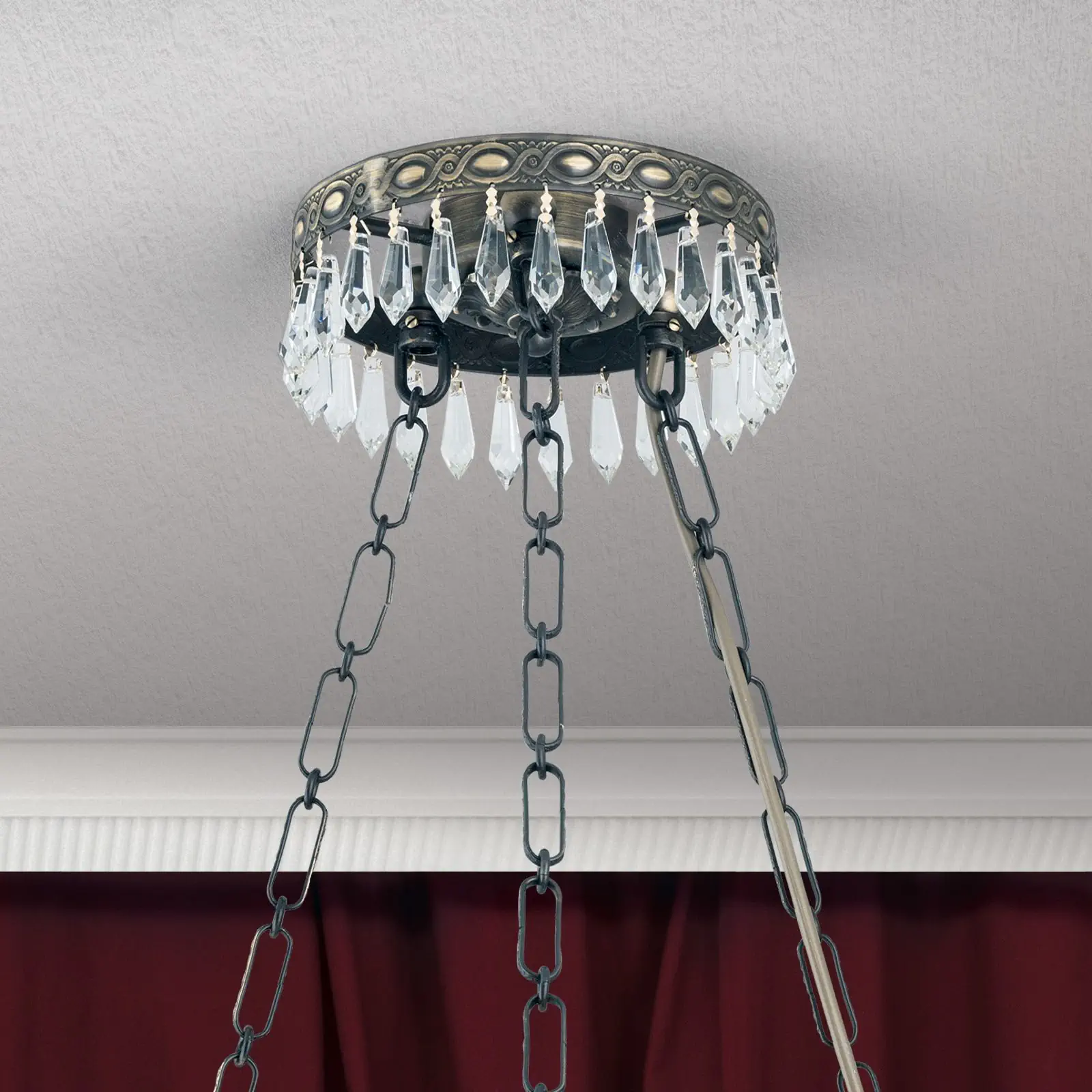 Viseća lampa EMPIRE CRYSTAL, 6 izvora svetla, zlato - 2