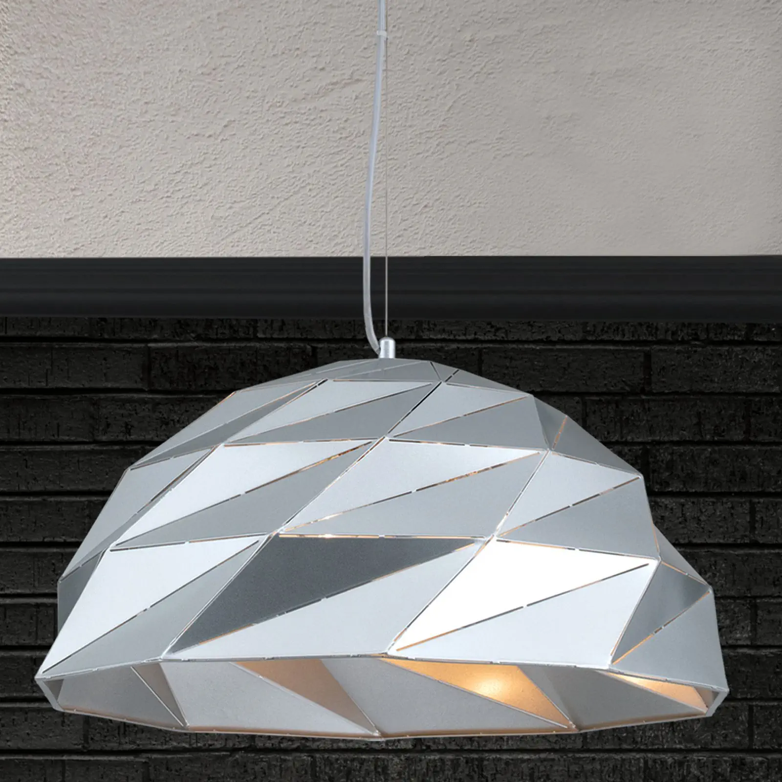 Viseća lampa ORIGAMI, 3 izvora svetla, srebrna - 1