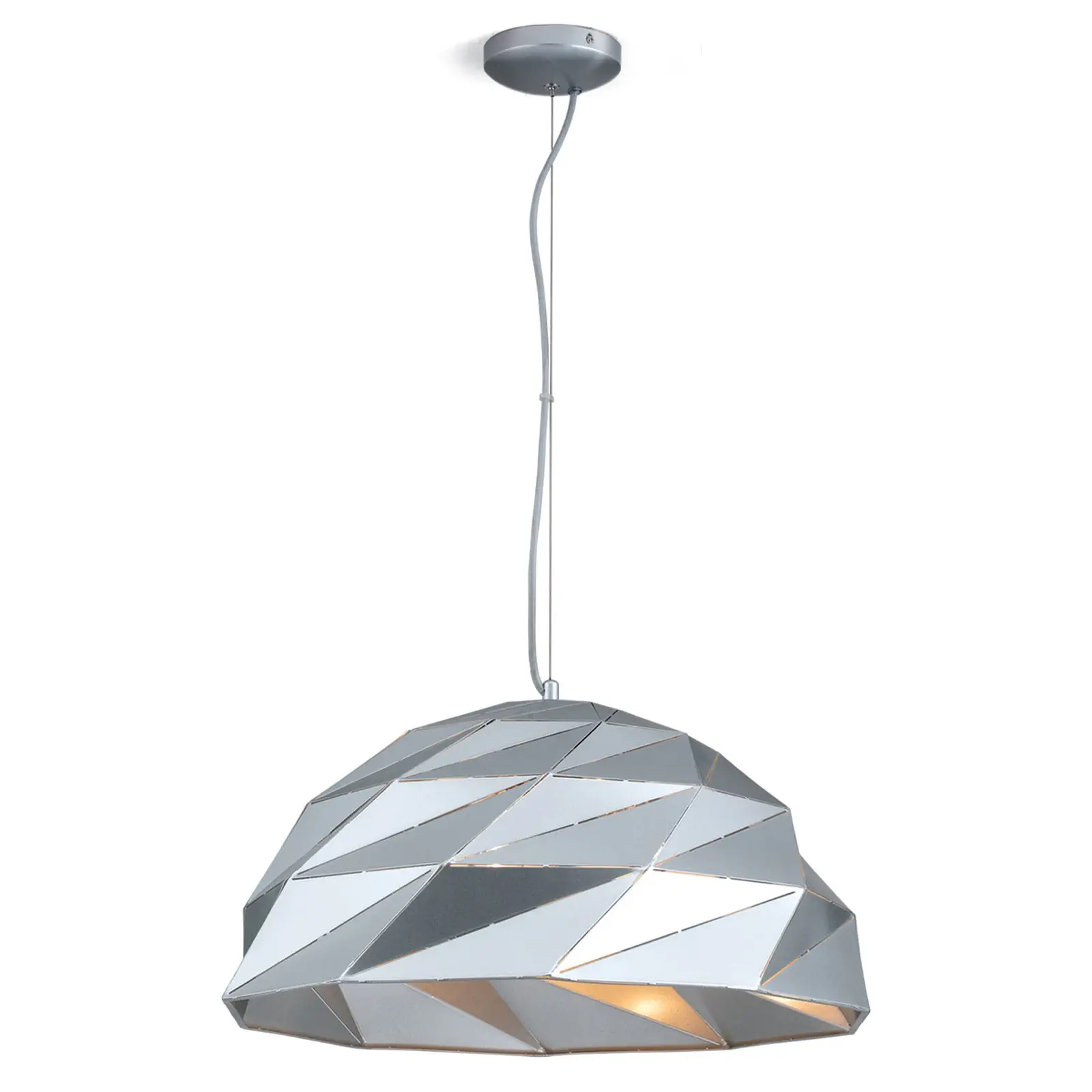 Viseća lampa ORIGAMI, 3 izvora svetla, srebrna - 4