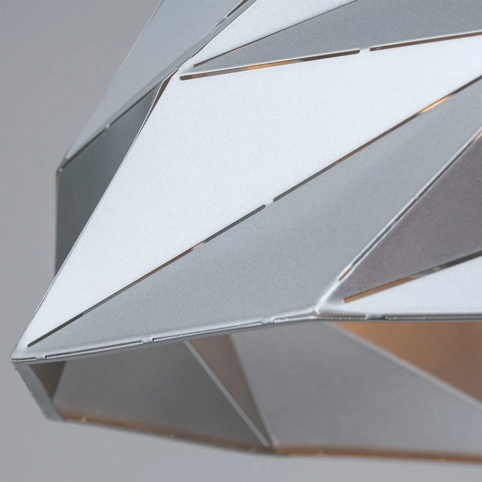 Viseća lampa ORIGAMI, 3 izvora svetla, srebrna - 5