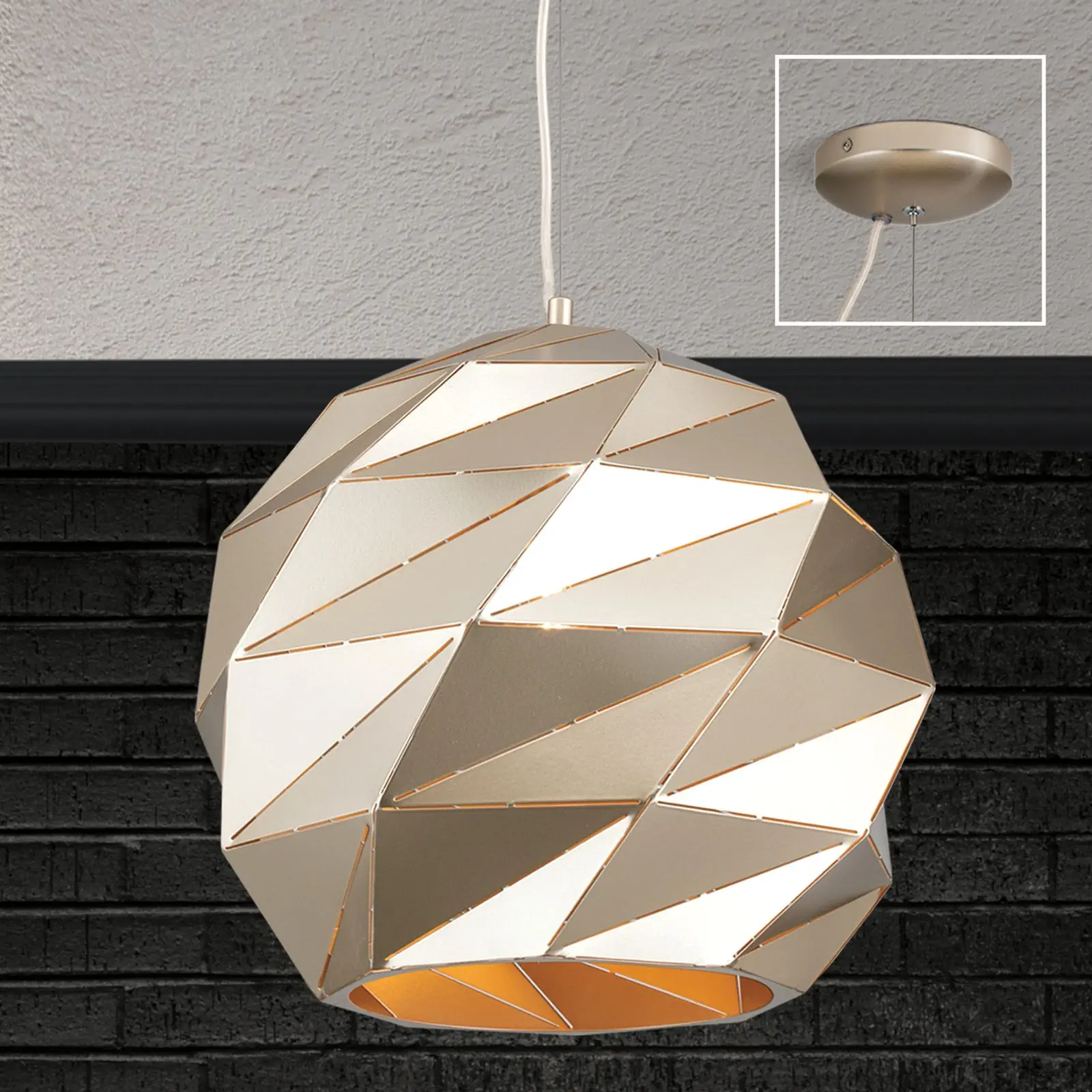 Viseća lampa ORIGAMI, zlato - 7
