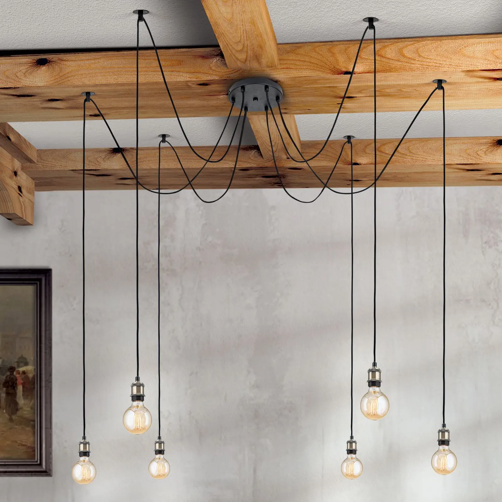 Viseća lampa JAILHOUSE sa šest izvora svetla - 2