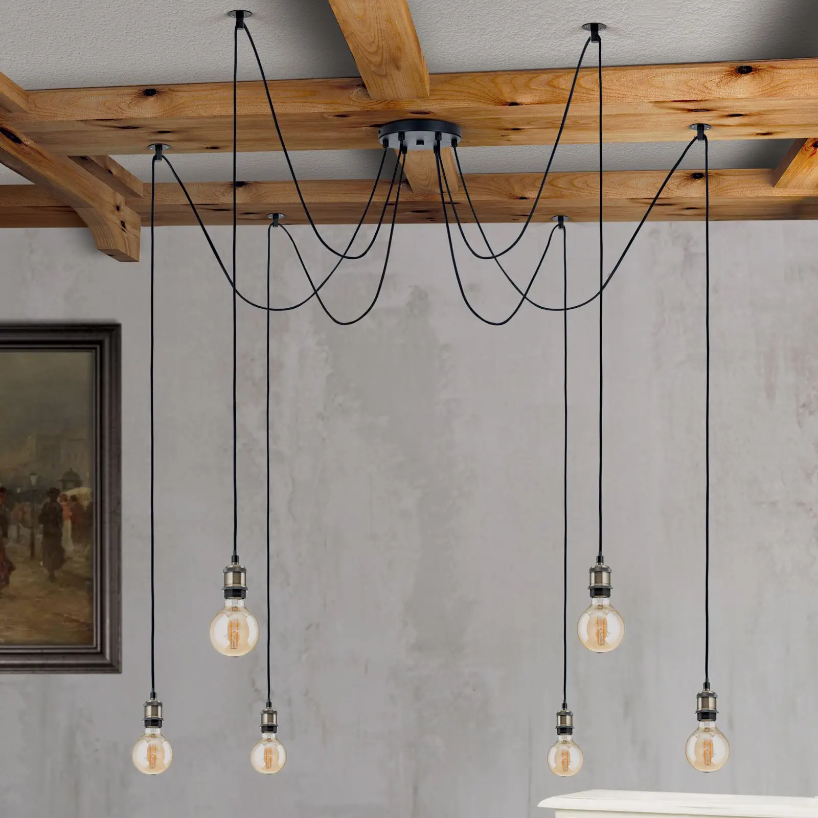 Viseća lampa JAILHOUSE sa šest izvora svetla - 3