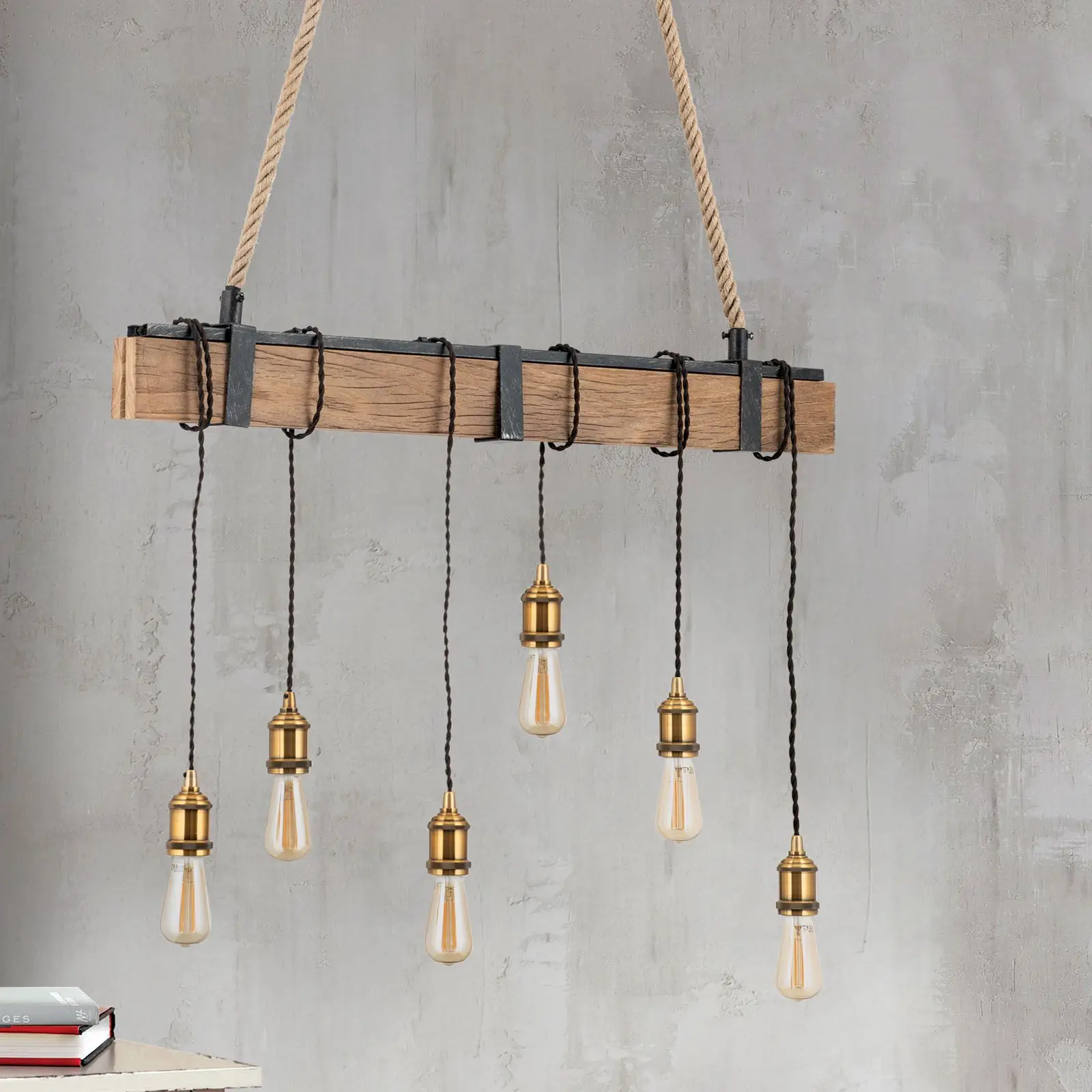 Viseća lampa CELLAR, sa pravim drvetom - 3