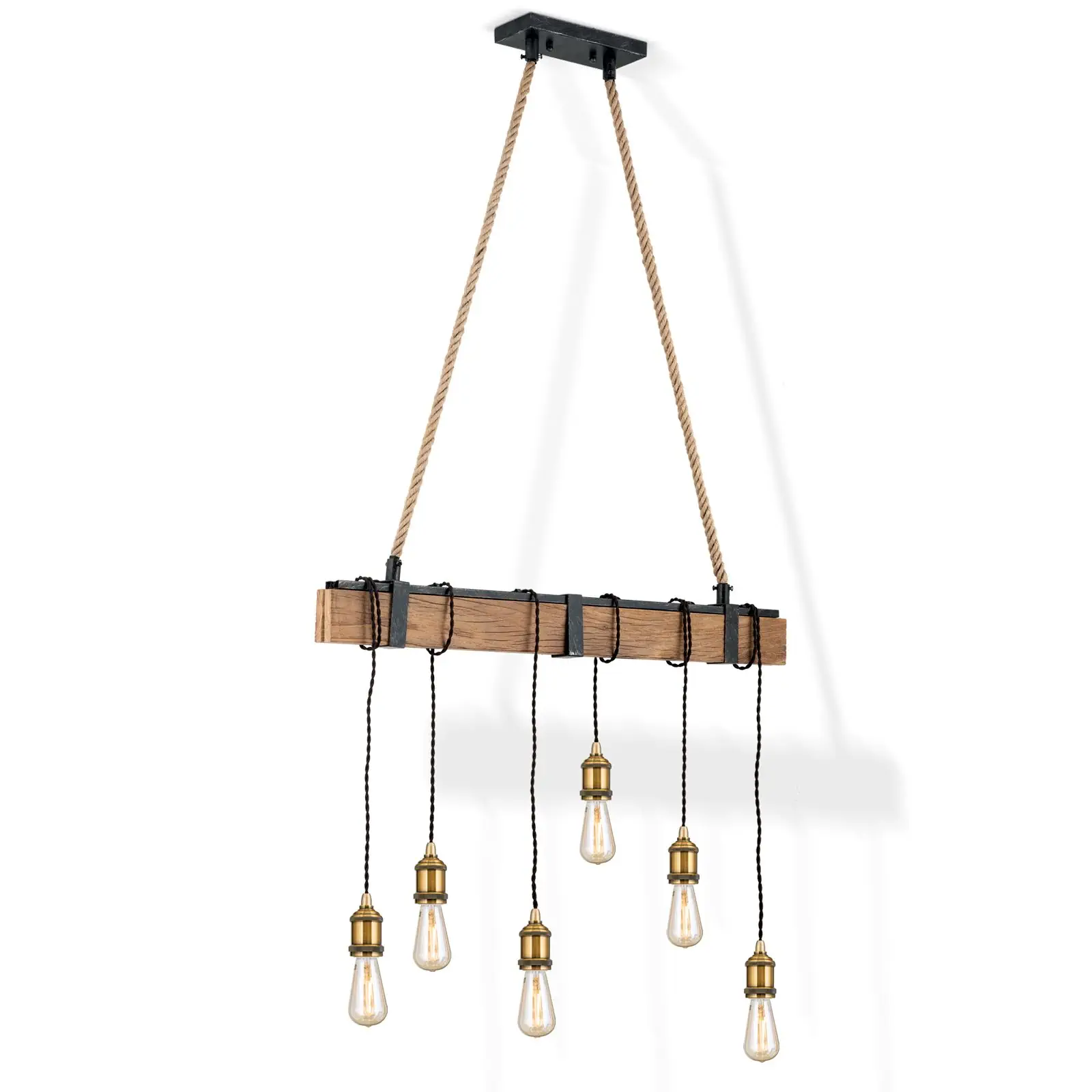 Viseća lampa CELLAR, sa pravim drvetom - 4