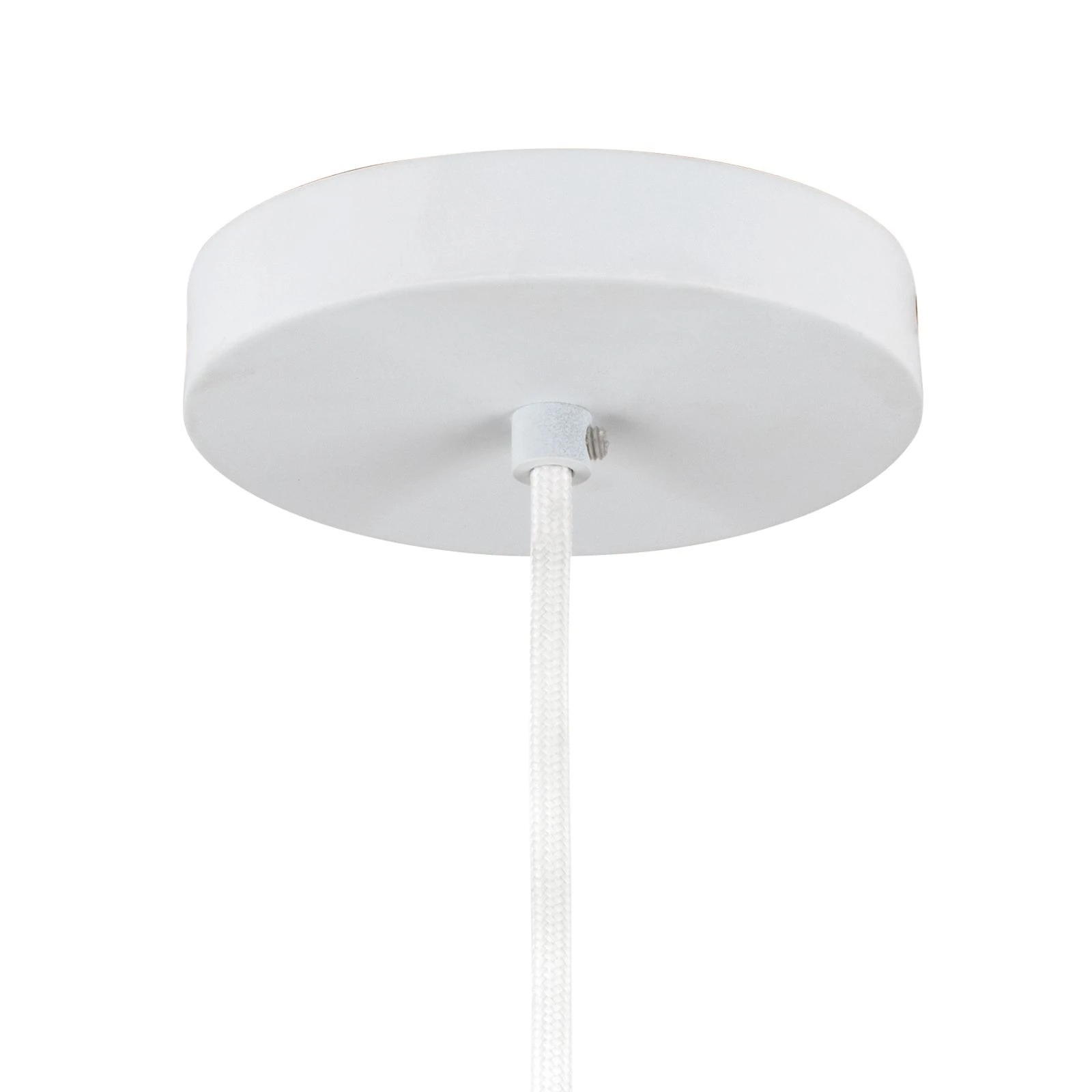 Viseća lampa SHADE, velika, 1 izvor svetla (E27), bela završna obrada, beli cilindrični abažur - 3