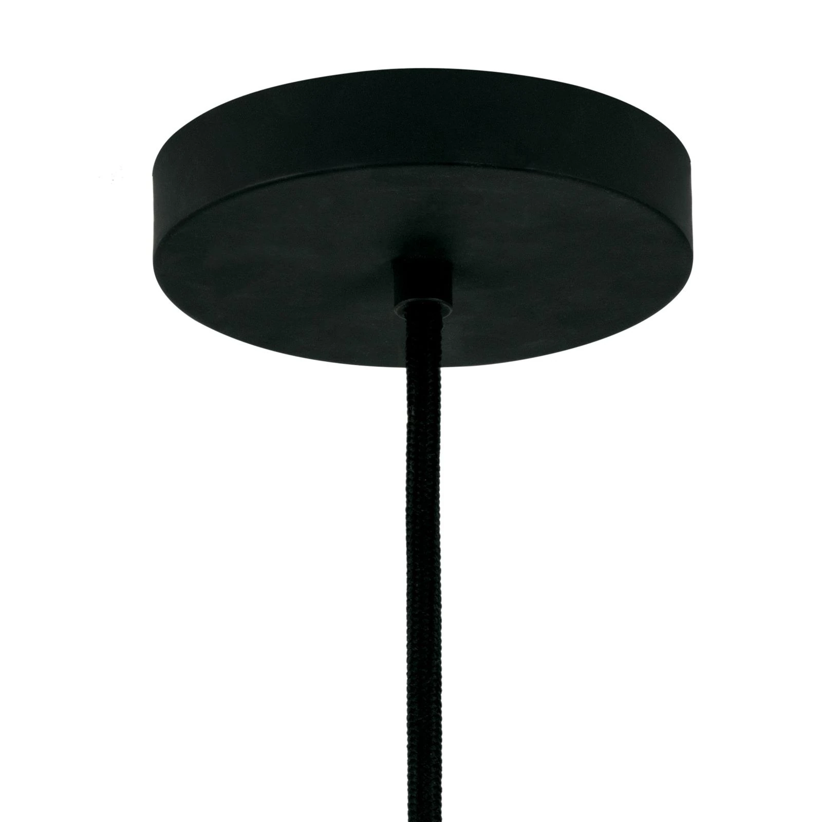 Viseća lampa SHADE, velika, 1 izvor svetla (E27), crna završna obrada, crni cilindrični abažur - 3