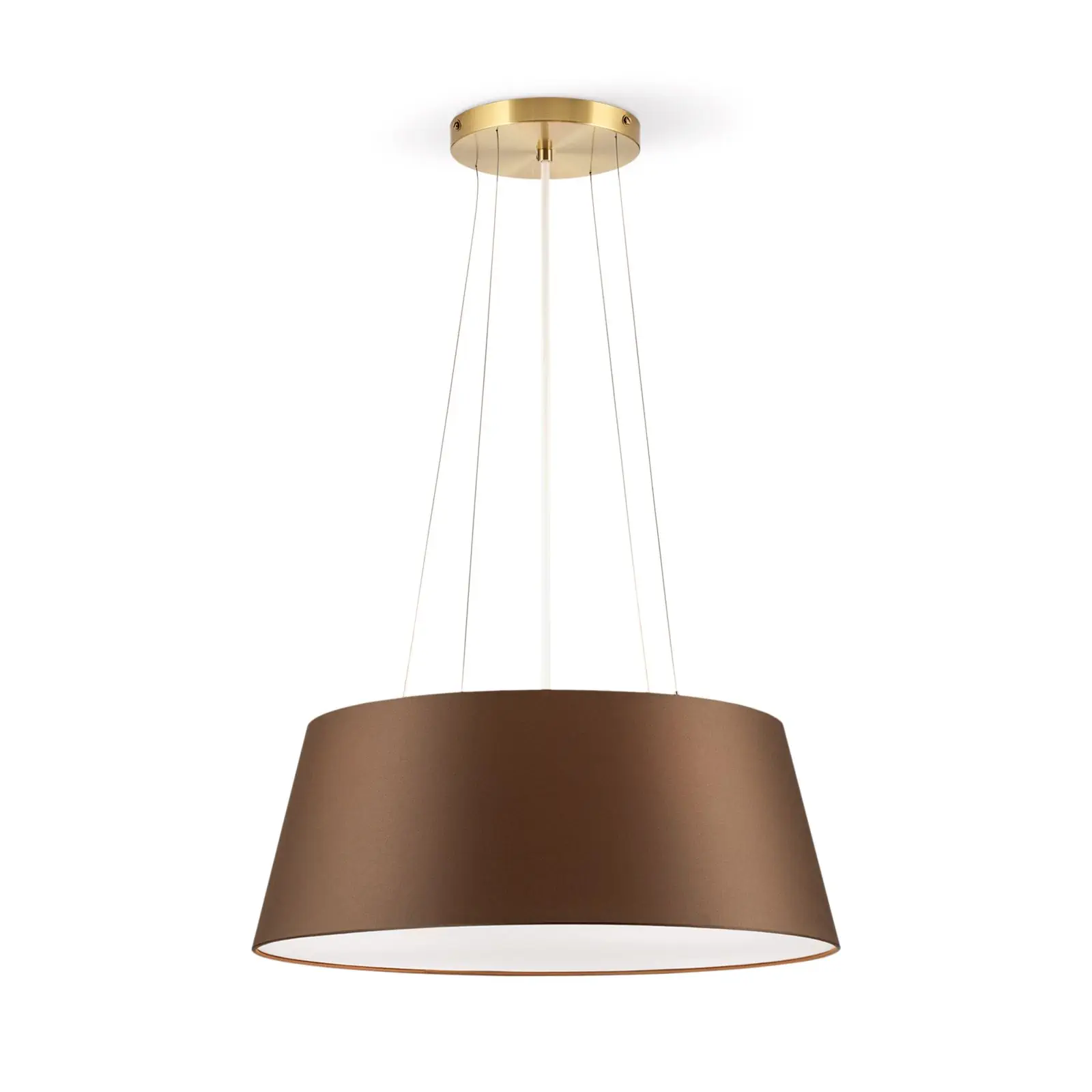 Viseća lampa SHADE, mat mesing, sa konusnim braon abažurom, Ø 50cm - 4
