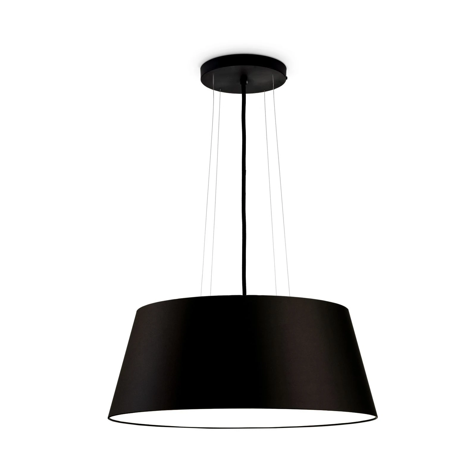 Viseća lampa SHADE, 4 izvora svetla, Ø 50 cm, crna završna obrada, crni konusni abažur - 4