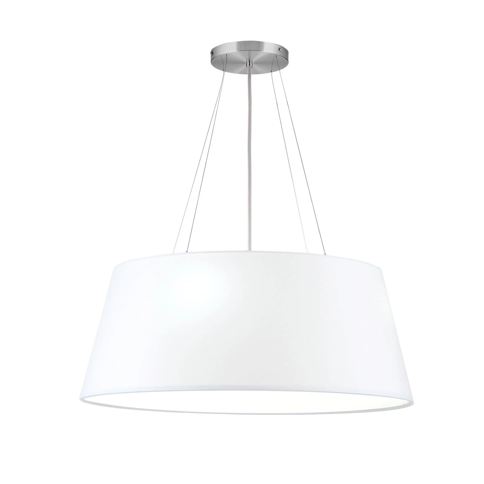 Viseća lampa SHADE, 4 izvora svetla, Ø 70 cm, satin hrom završna obrada, beli konusni abažur - 4