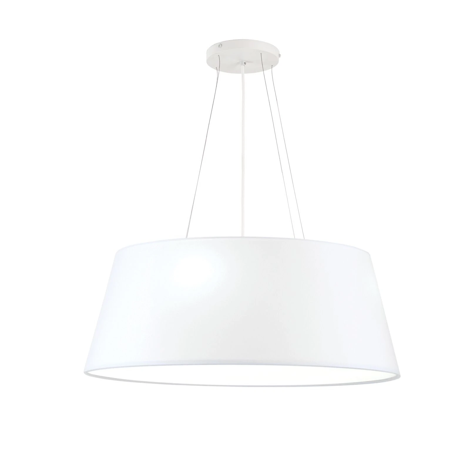 Viseća lampa SHADE, 4 izvora svetla, Ø 70 cm, bela završna obrada, beli konusni abažur - 4