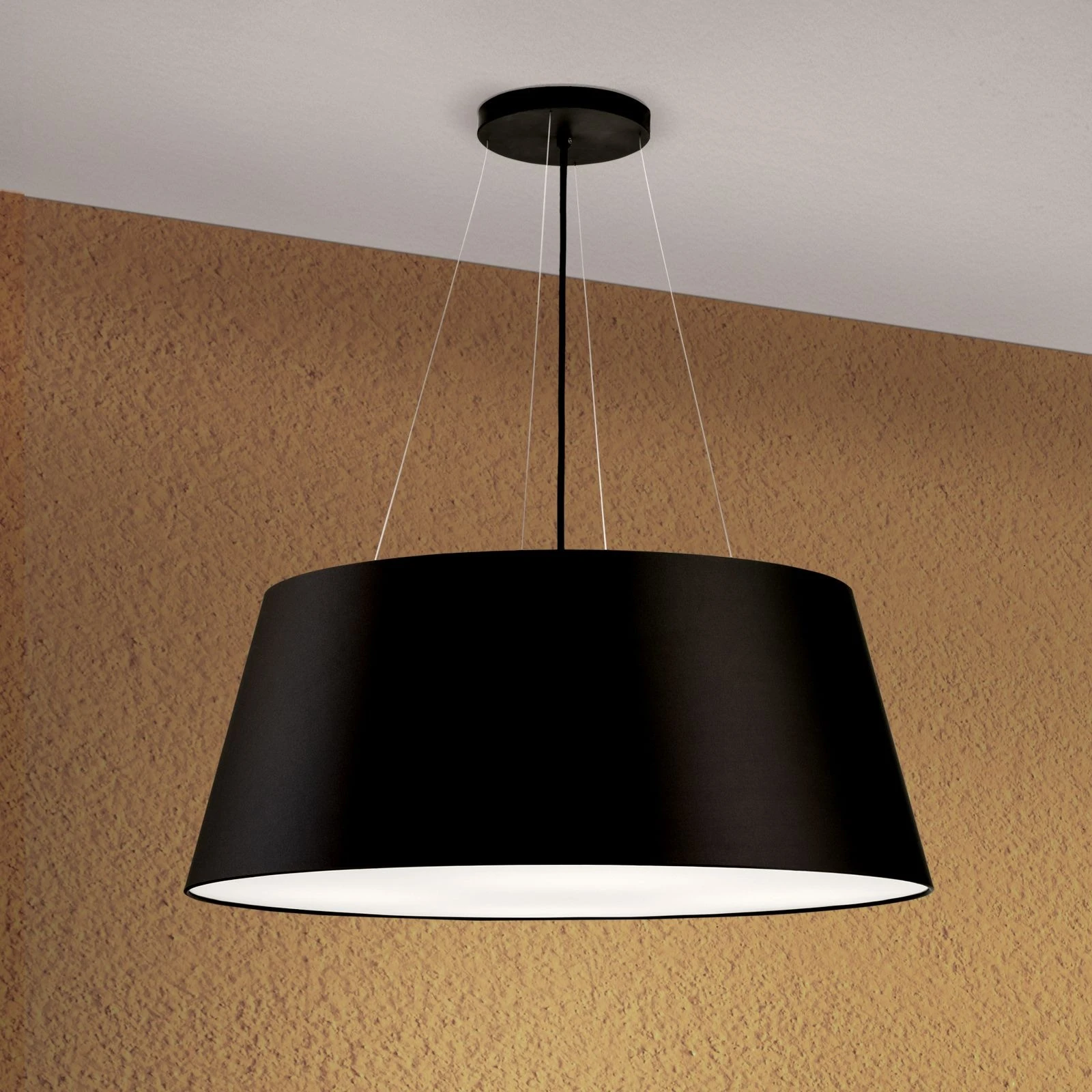 Viseća lampa SHADE, 4 izvora svetla, Ø 70 cm, crna završna obrada, crni konusni abažur