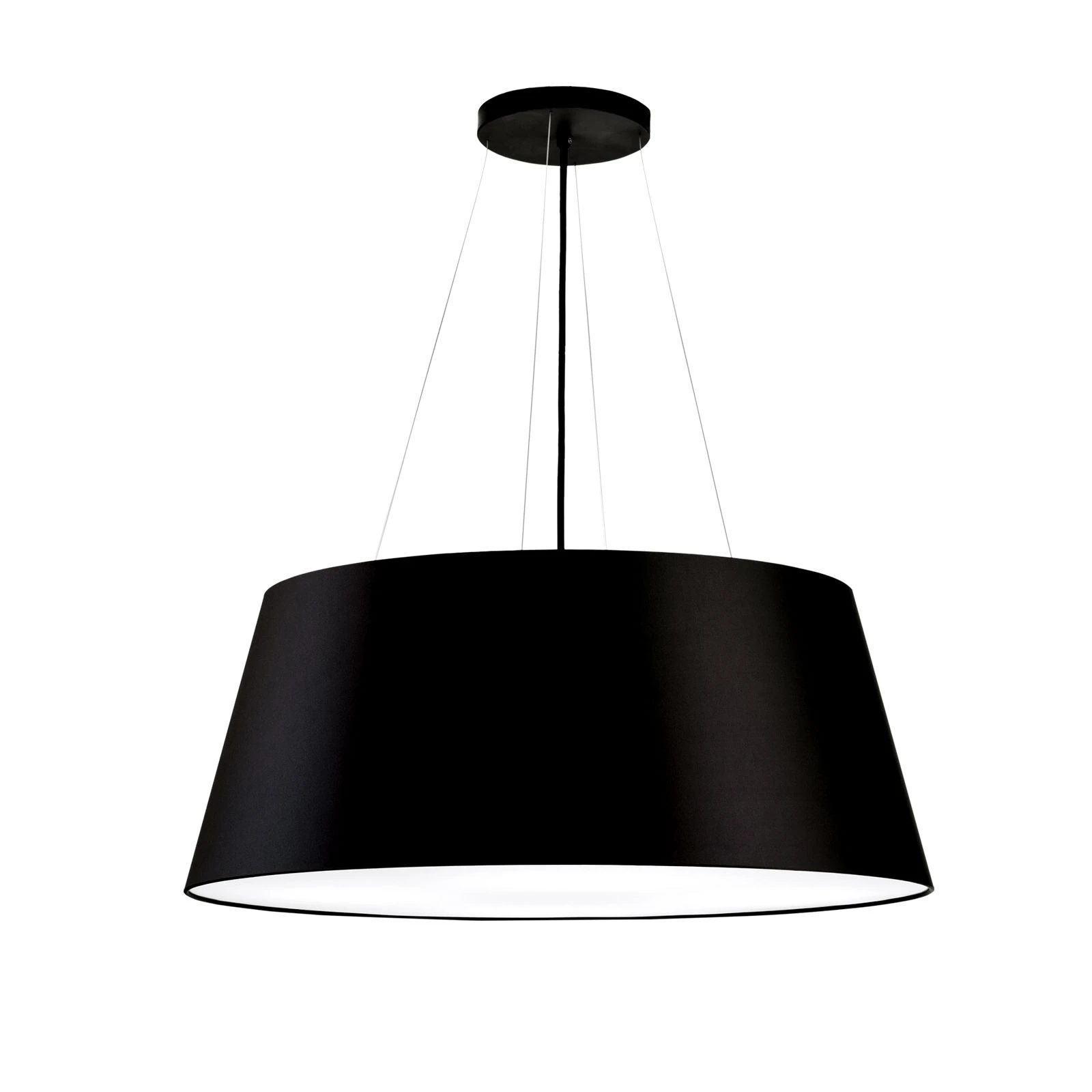 Viseća lampa SHADE, 4 izvora svetla, Ø 70 cm, crna završna obrada, crni konusni abažur - 4