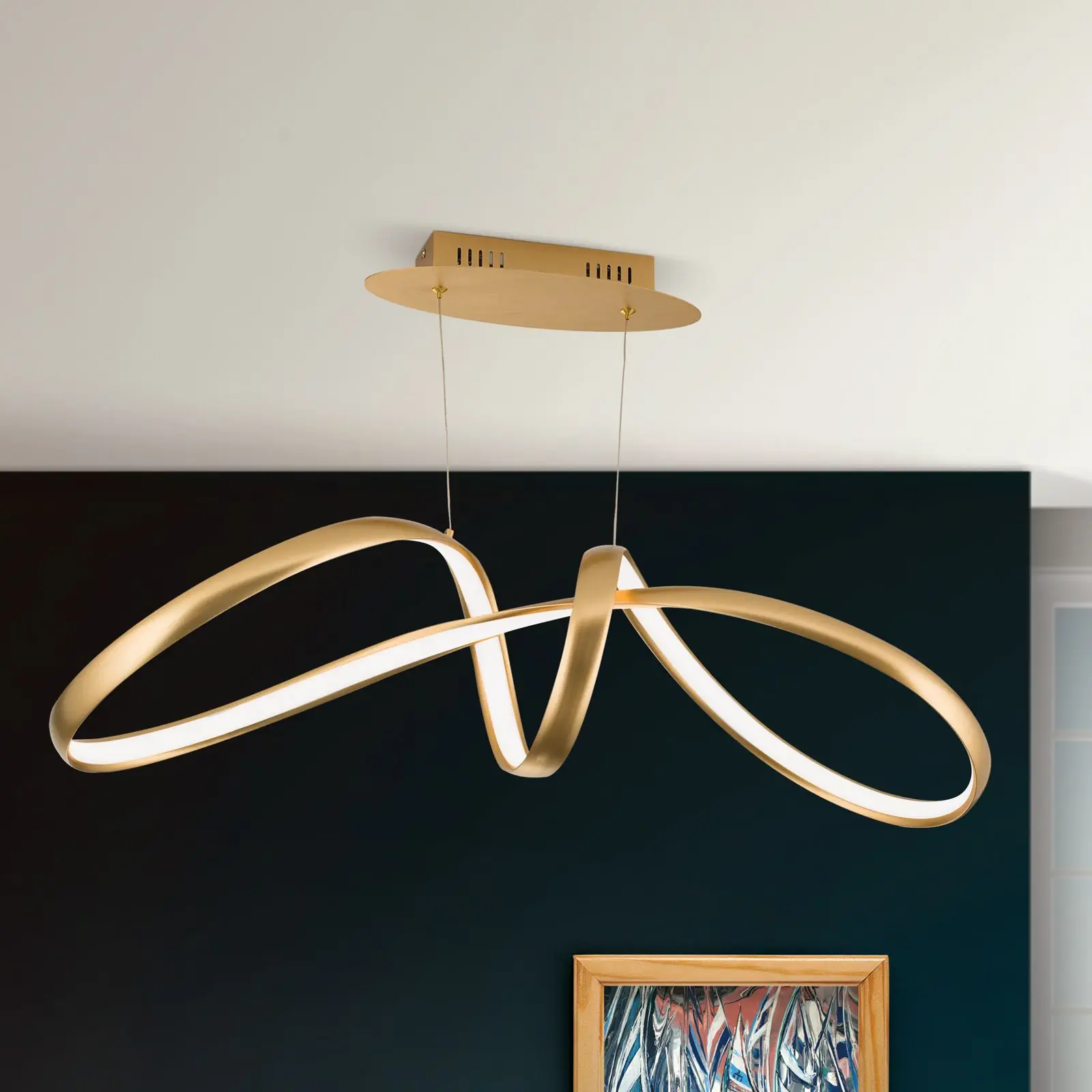 LED viseća lampa CIRCUS, mesing mat - 1