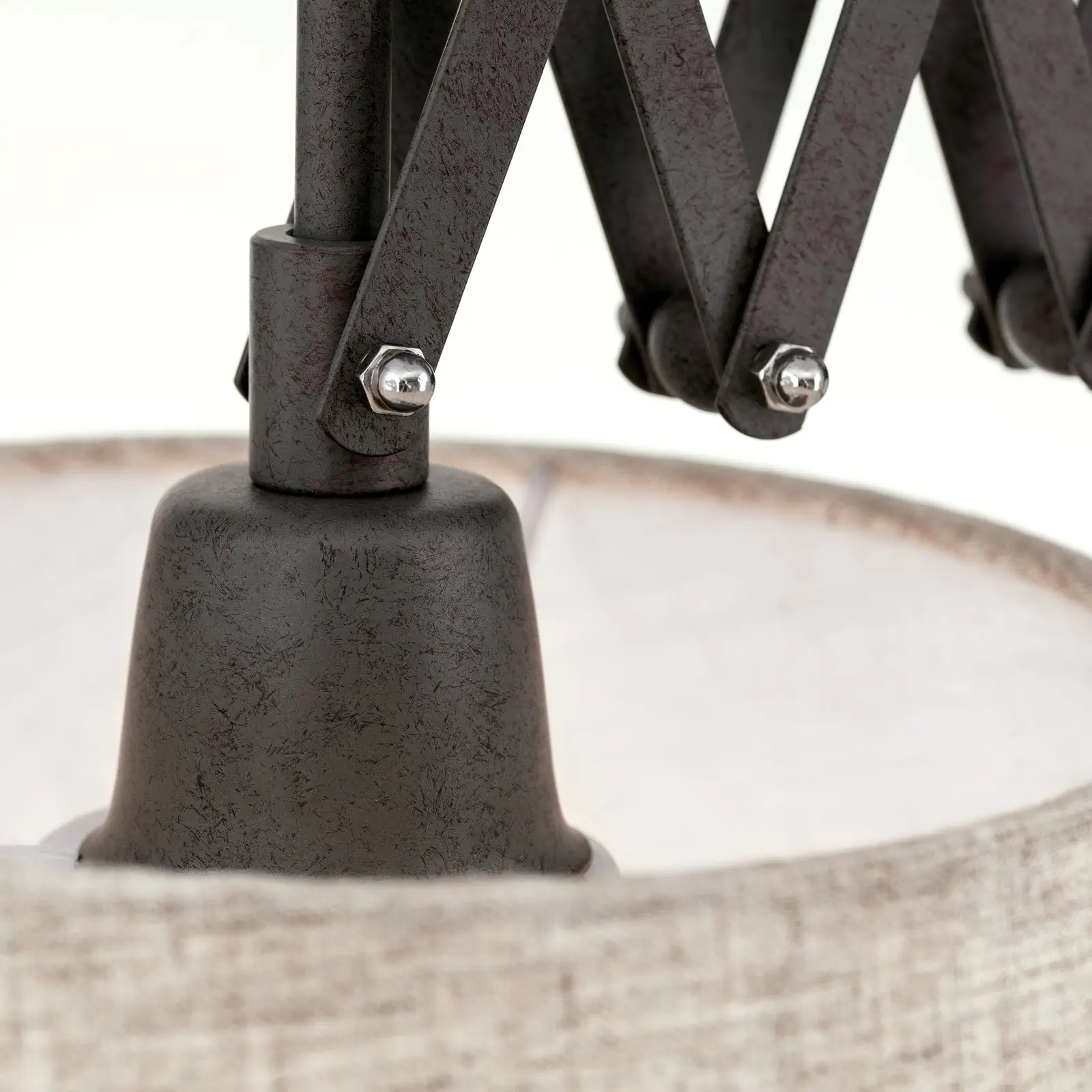 Viseća lampa FACTORY, 2 izvora svetla, sa tekstilnim abažurima - 6