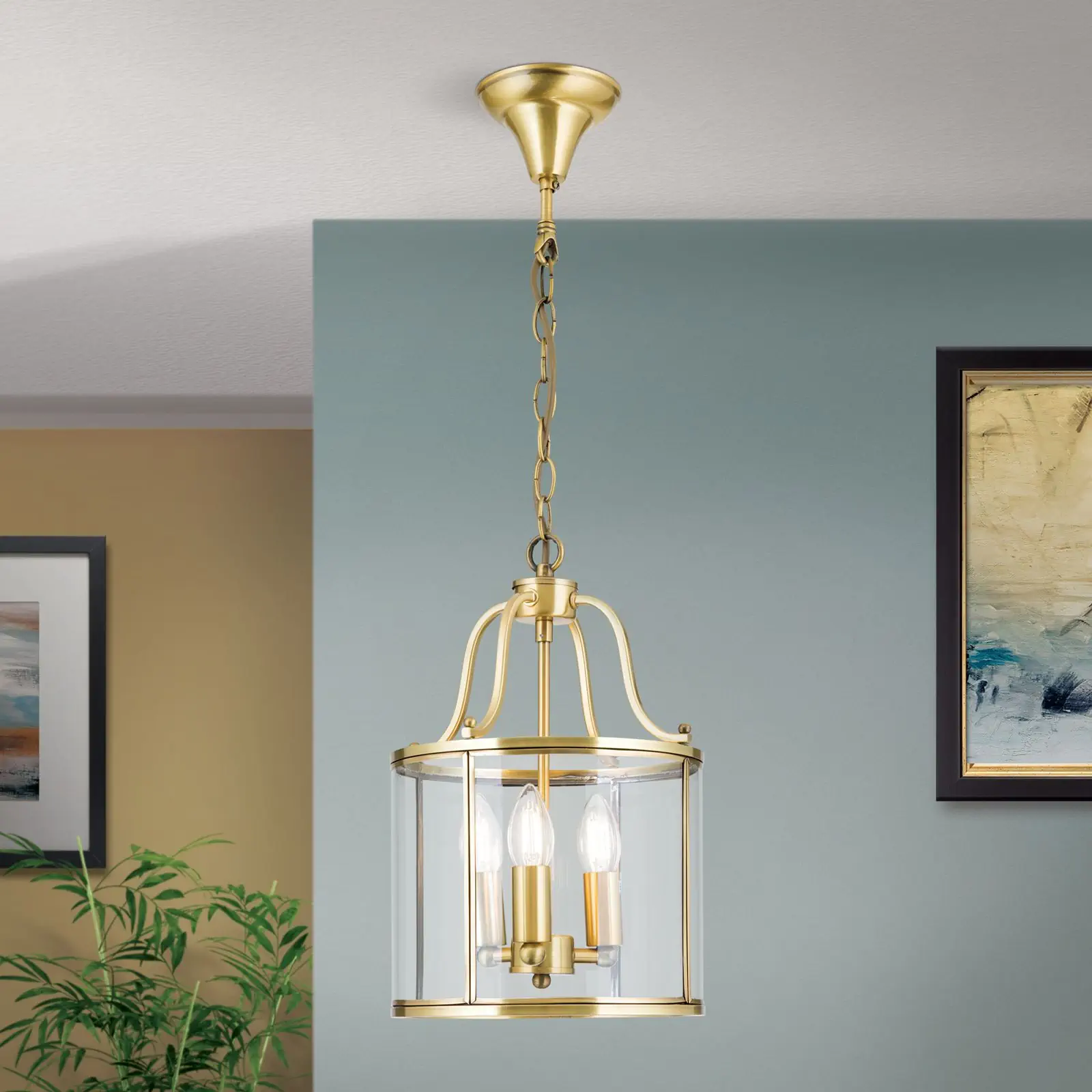 Viseća lampa BRUNO, sa 3 izvora svetla, bronza - 1