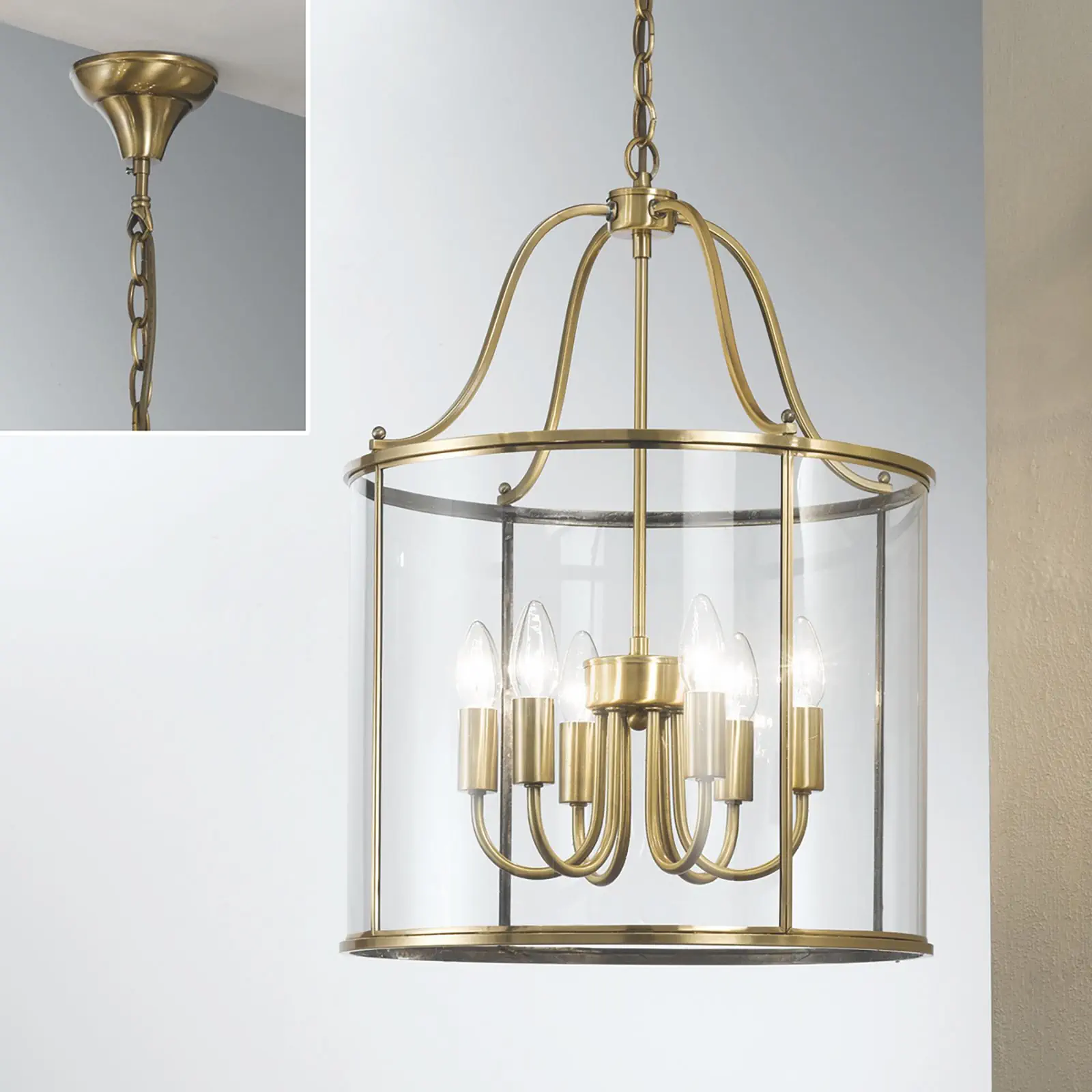 Viseća lampa BRUNO, sa 6 izvora svetla, bronza - 9