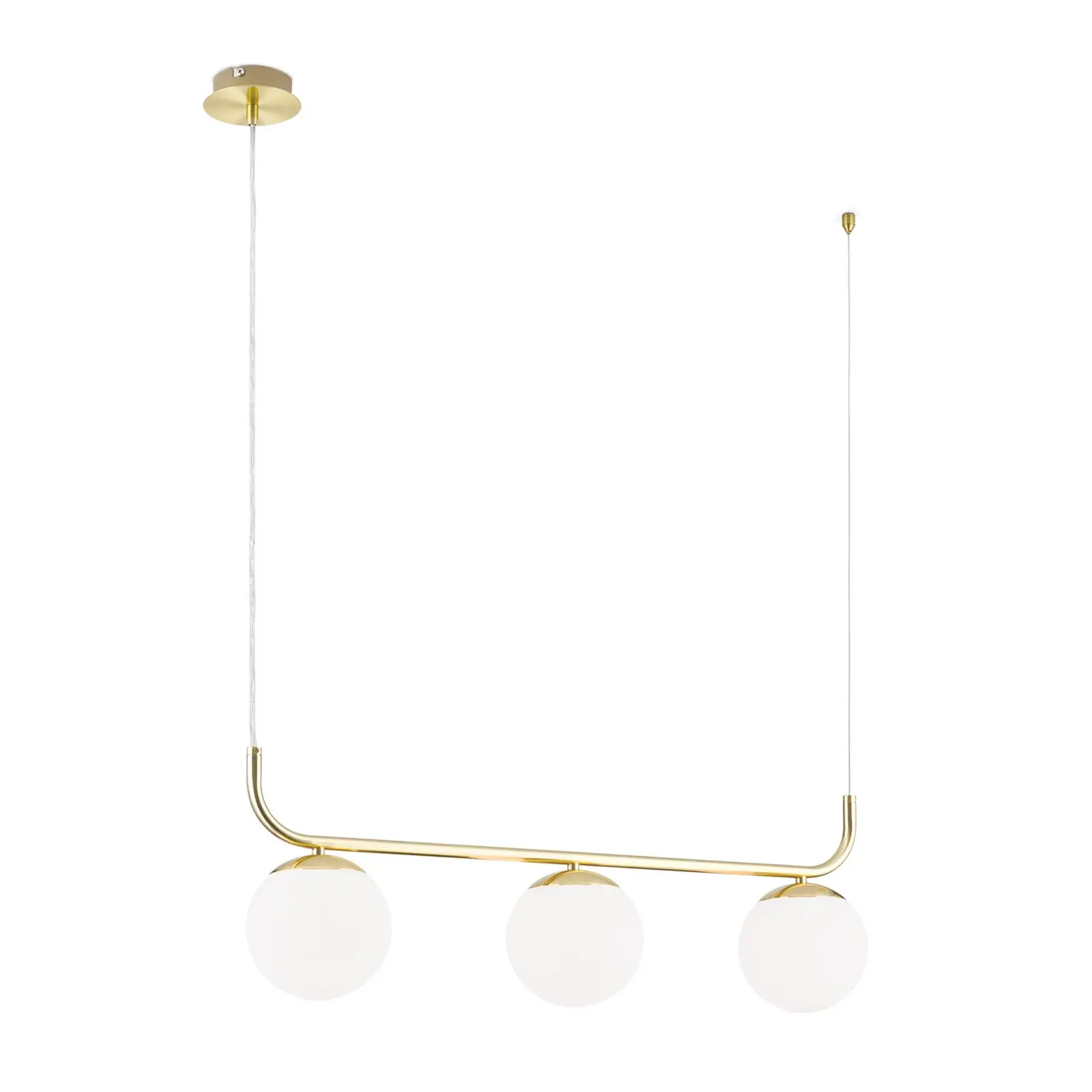 Viseća lampa MADIS, 3 izvora svetla, mat mesing - 4