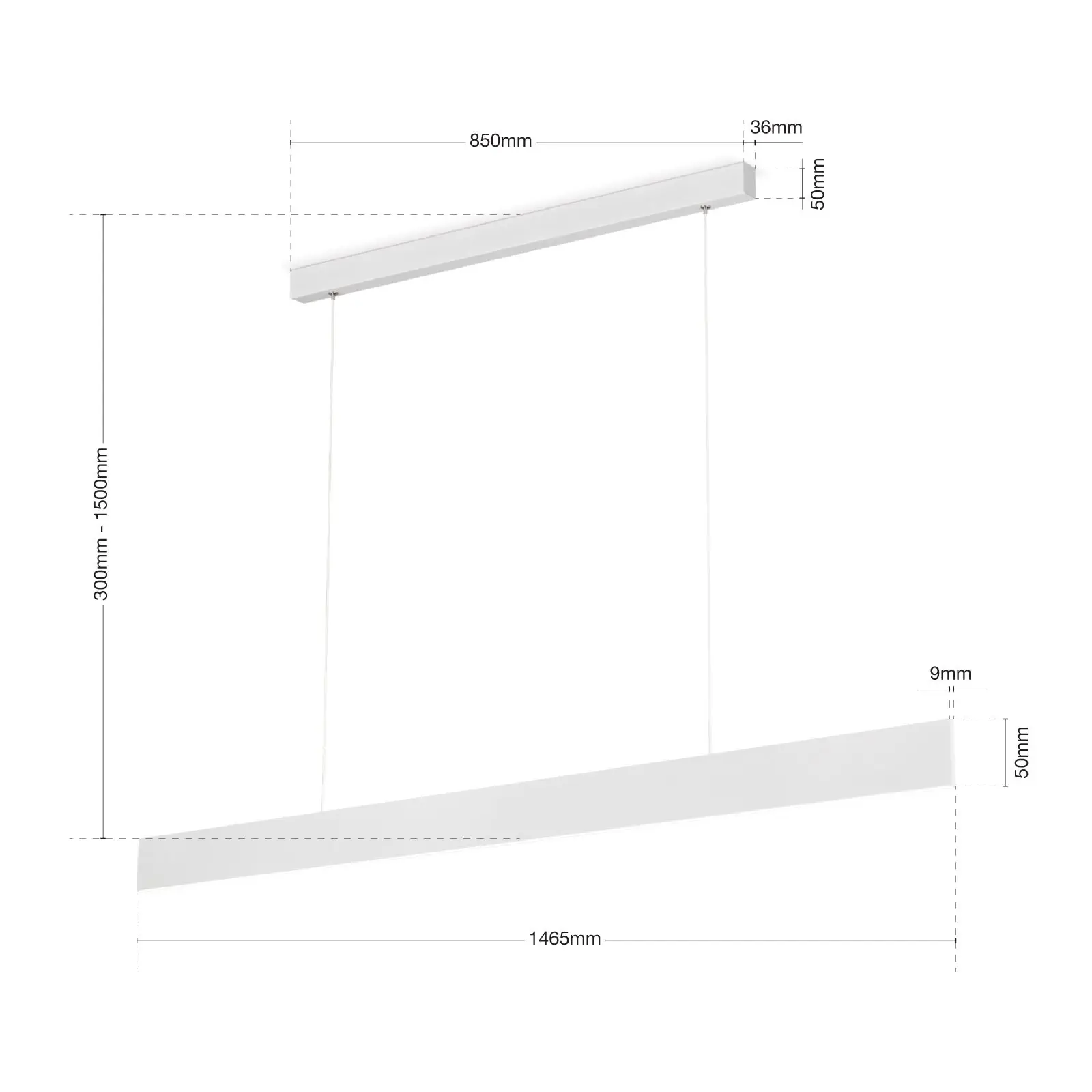 LED viseća lampa GIDEON sa osvetljenjem nagore i nadole, dimmable, bela - 7