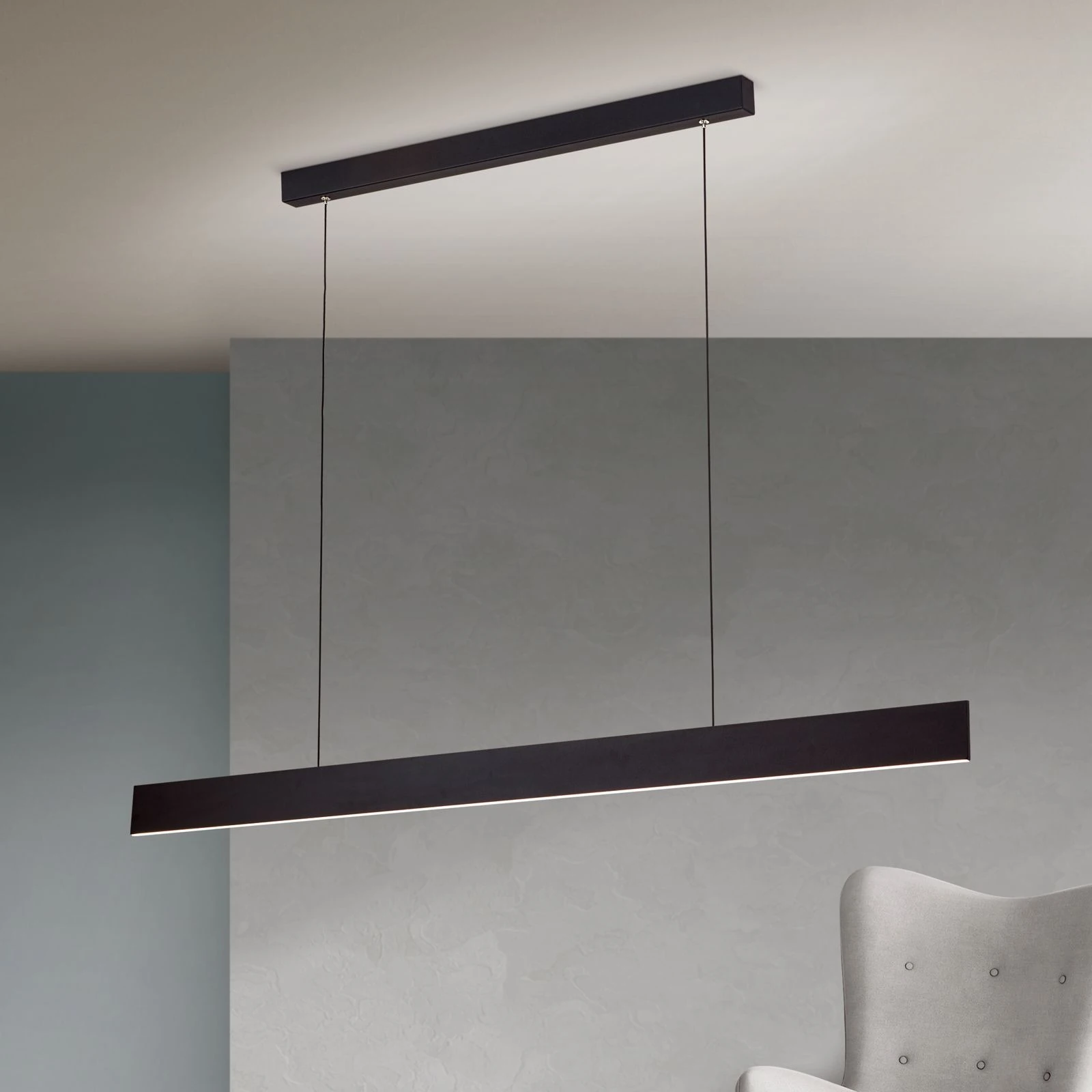 LED viseća lampa GIDEON sa osvetljenjem nagore i nadole, dimabilna, crna - 1