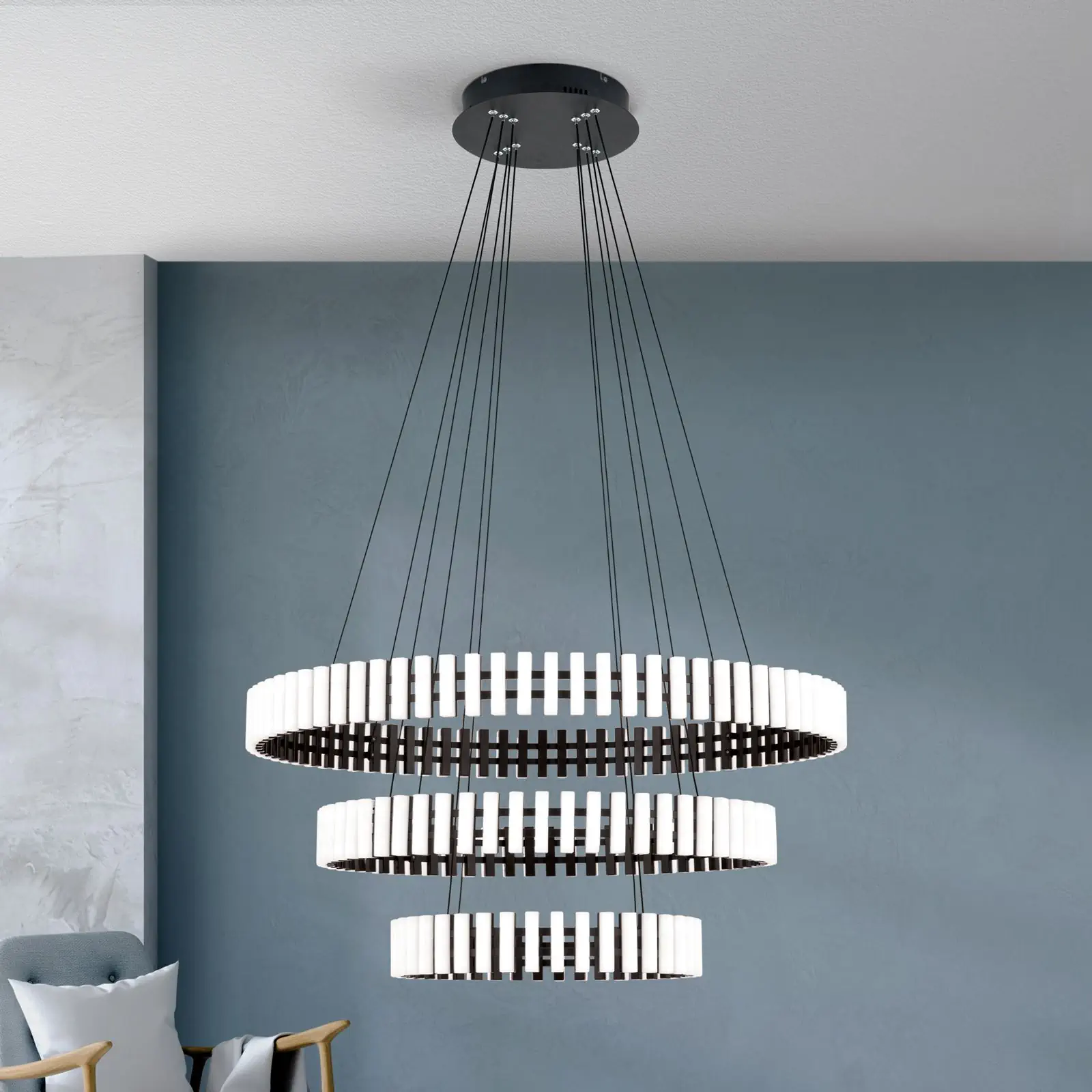 LED viseća lampa MANSION, dimabilna, crna - 1