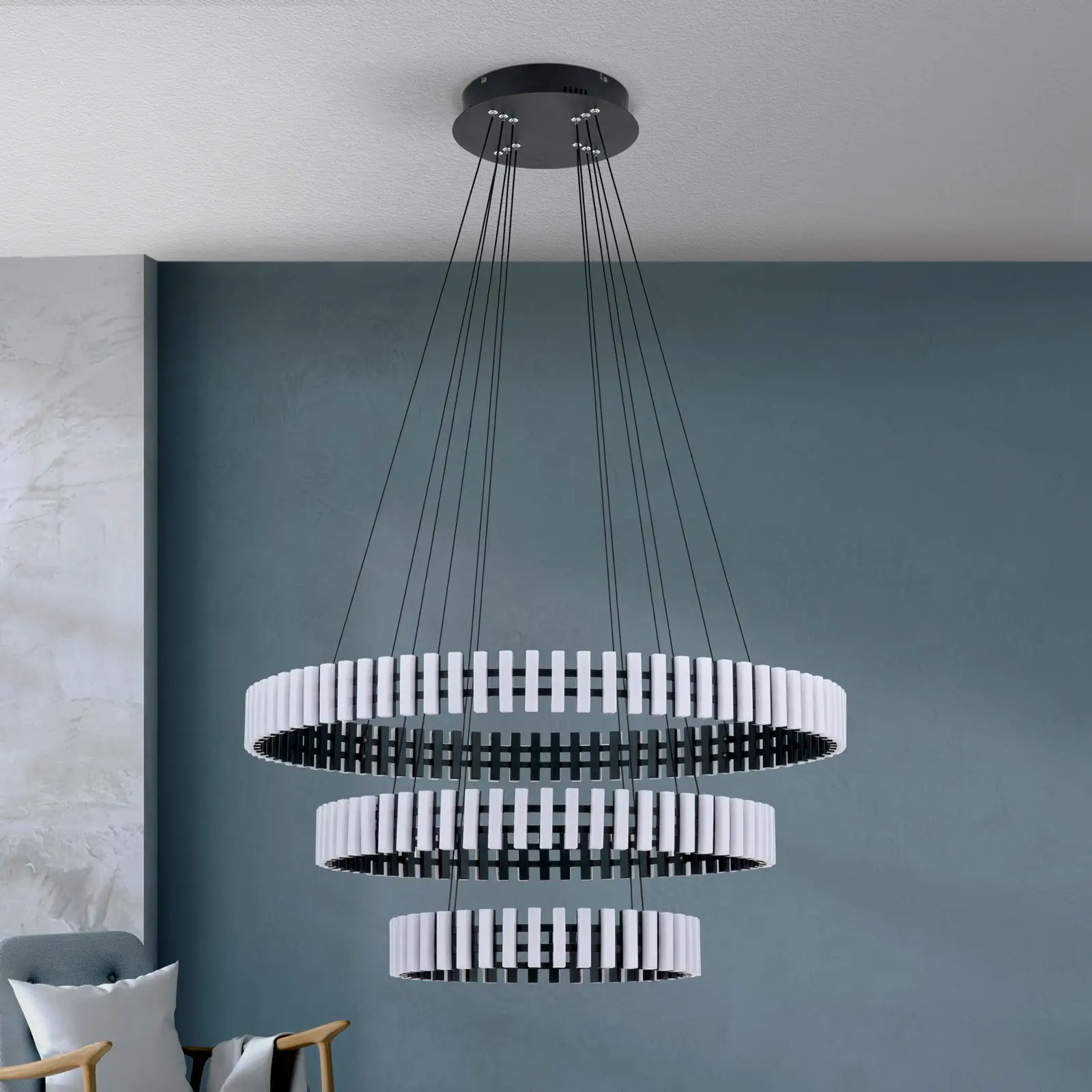 LED viseća lampa MANSION, dimabilna, crna - 3