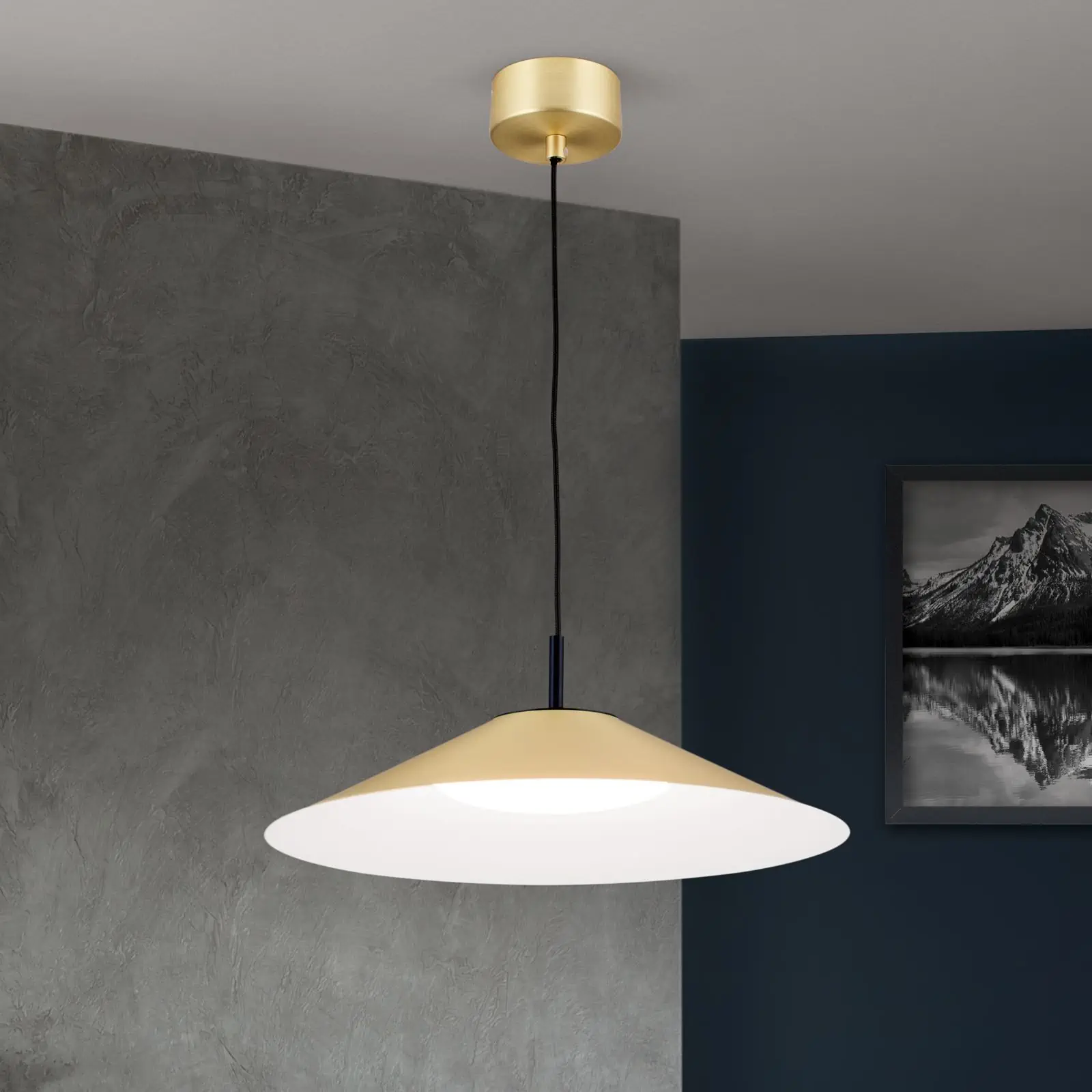 LED viseća lampa GOURMET, abažur mesing mat - 2