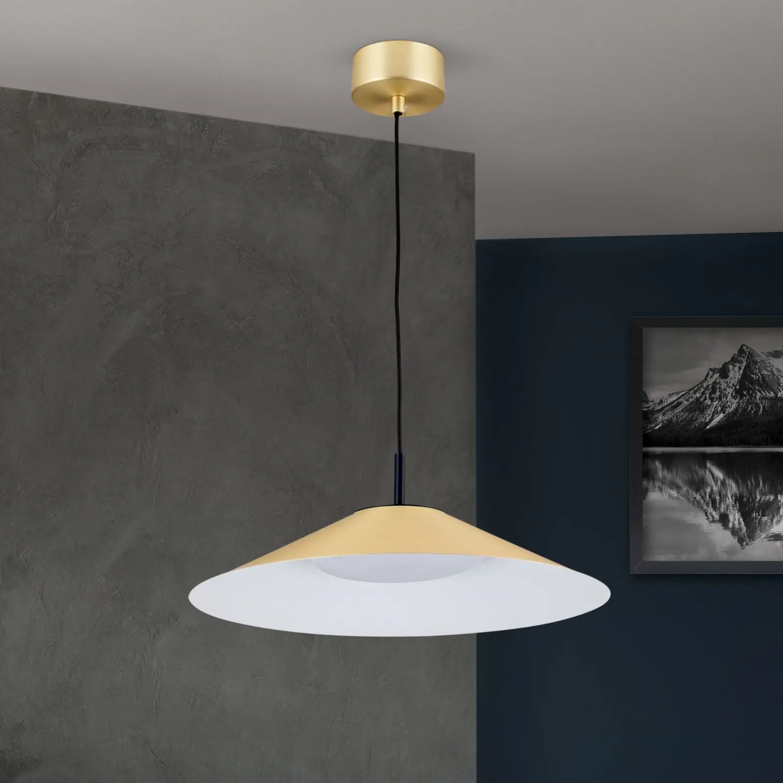 LED viseća lampa GOURMET, abažur mesing mat - 3