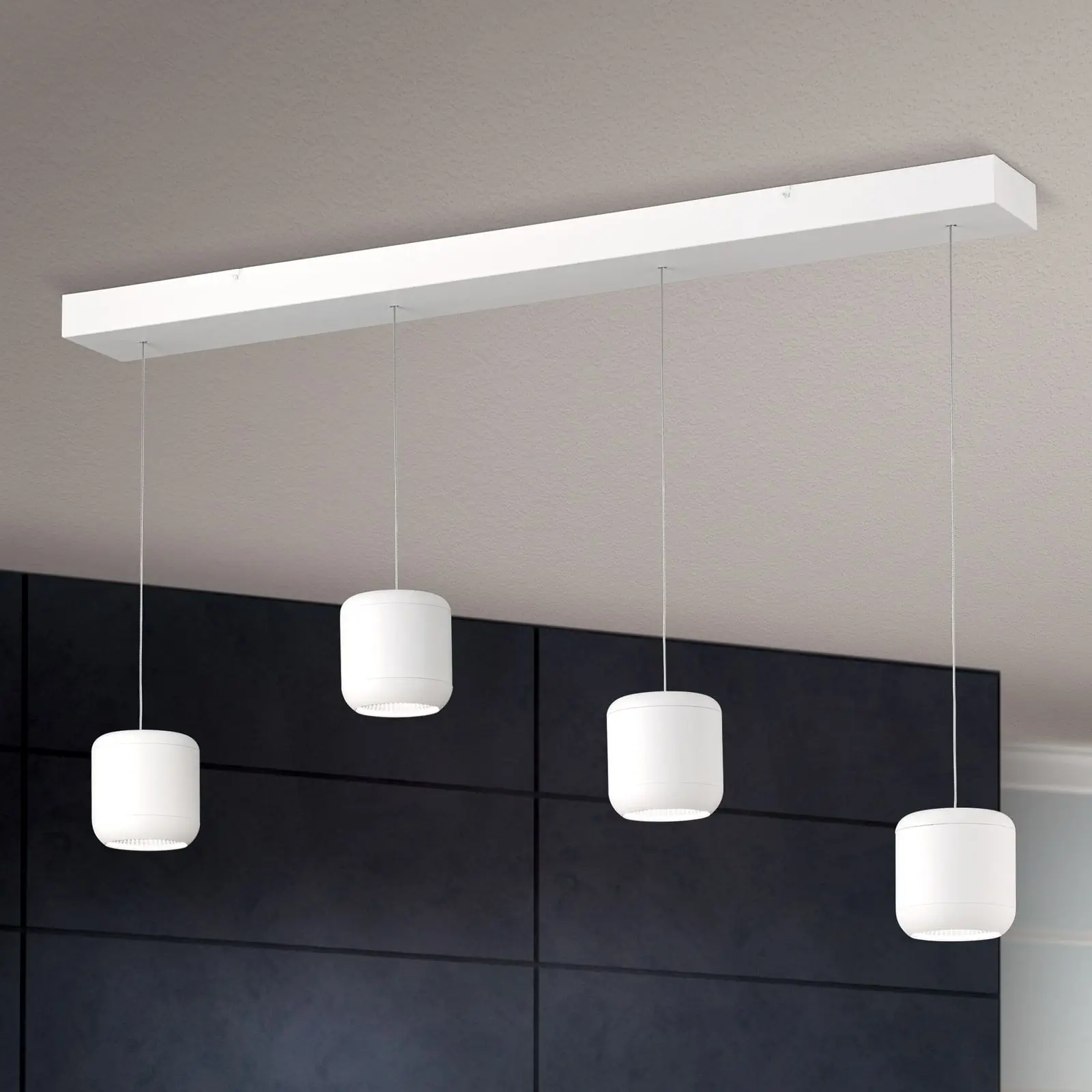 LED viseća lampa SHUTTLE, 4 izvora svetla, bela - 1