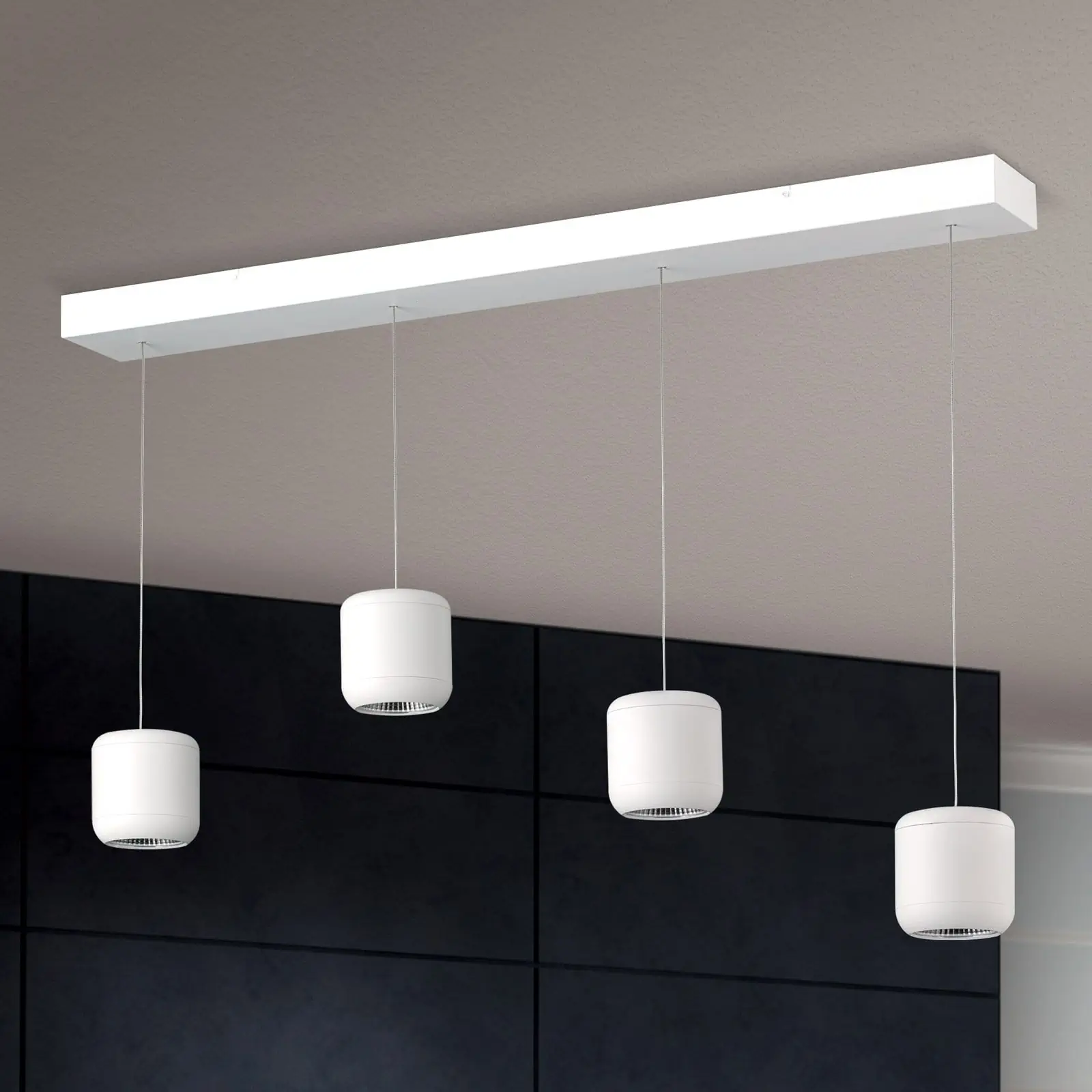 LED viseća lampa SHUTTLE, 4 izvora svetla, bela - 3