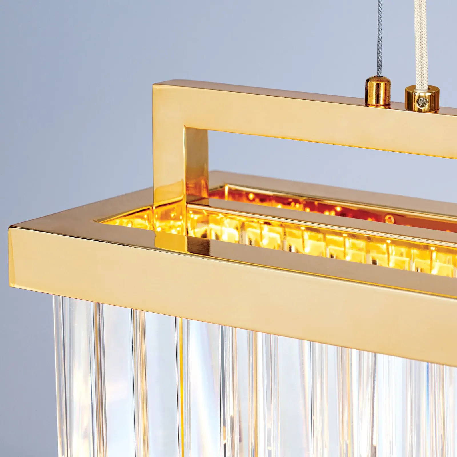 LED viseća lampa PRISM, duga, pozlaćena 24-karatnim zlatom - 4